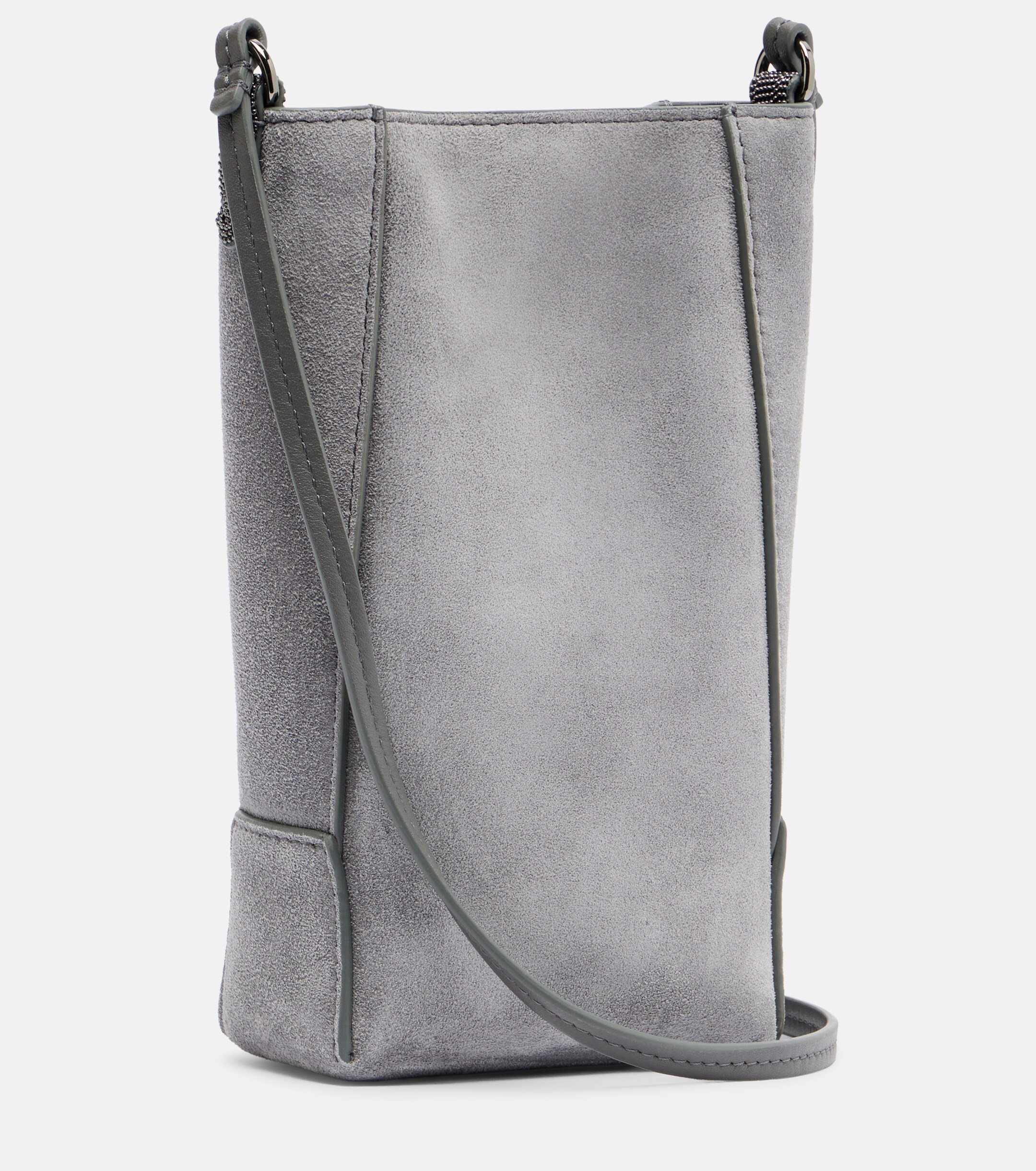 Brunello Cucinelli Monili suede crossbody bag