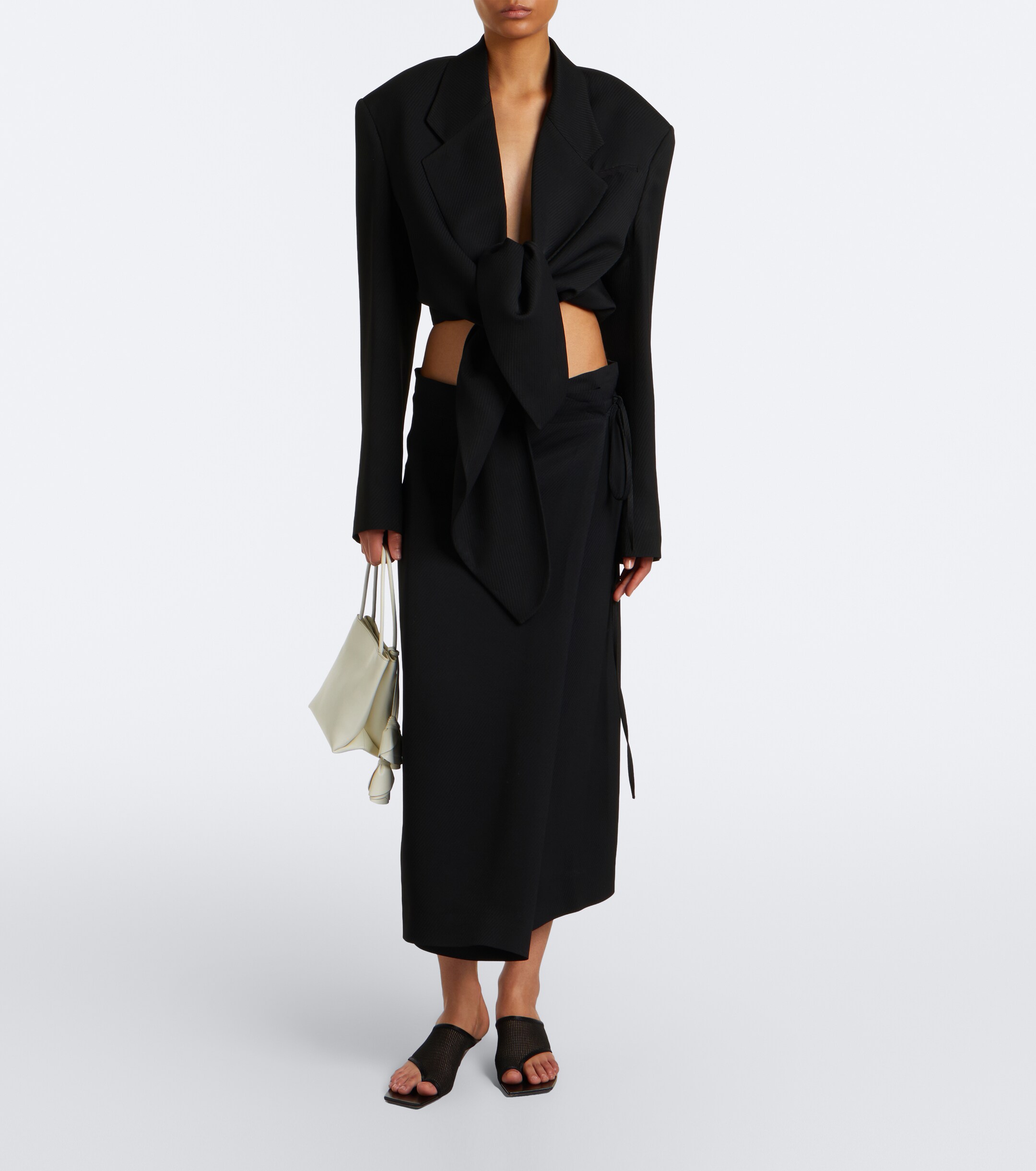 Christen Christen Edge Stretch leather-trimmed mesh mules