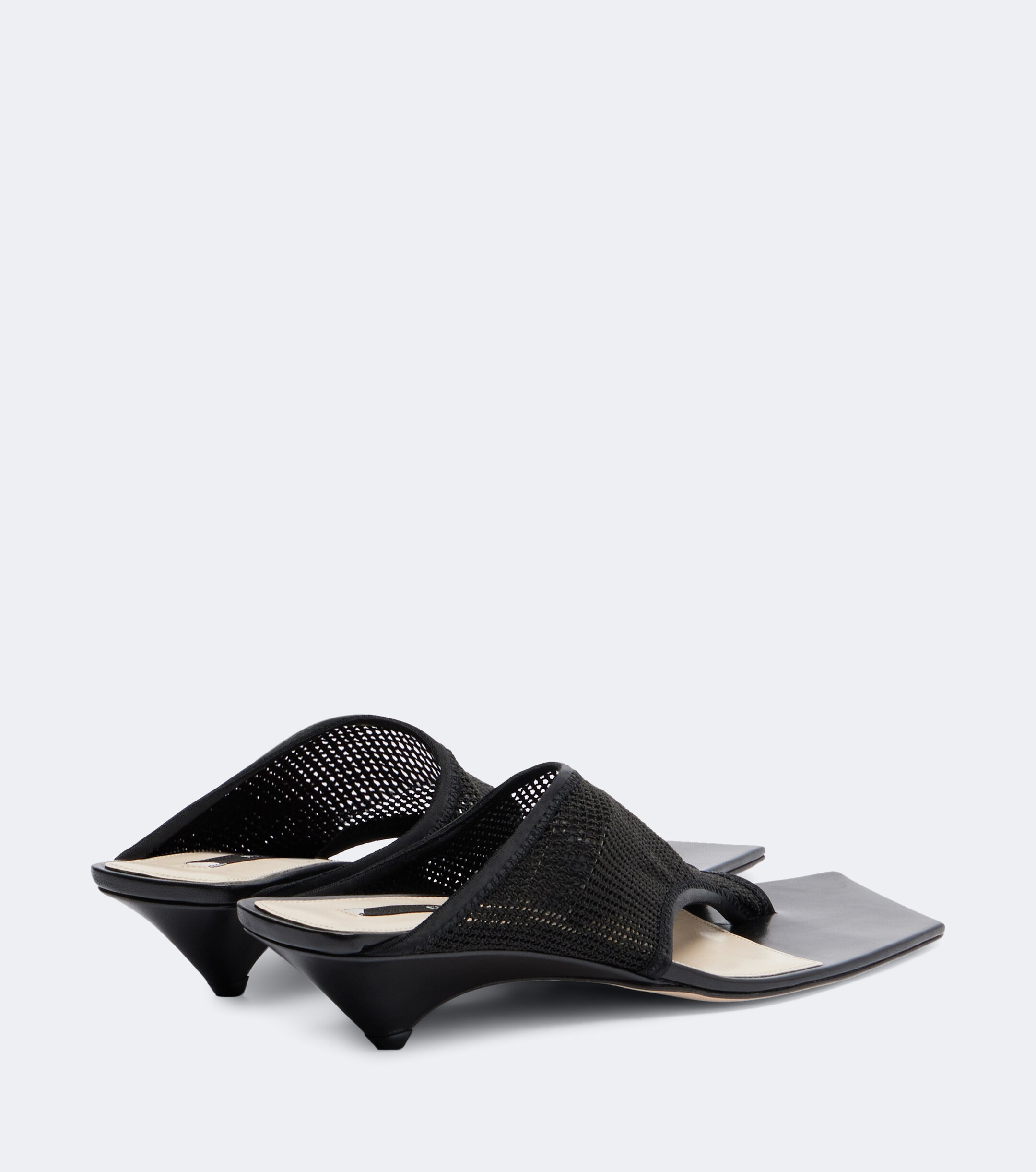 Christen Christen Edge Stretch leather-trimmed mesh mules