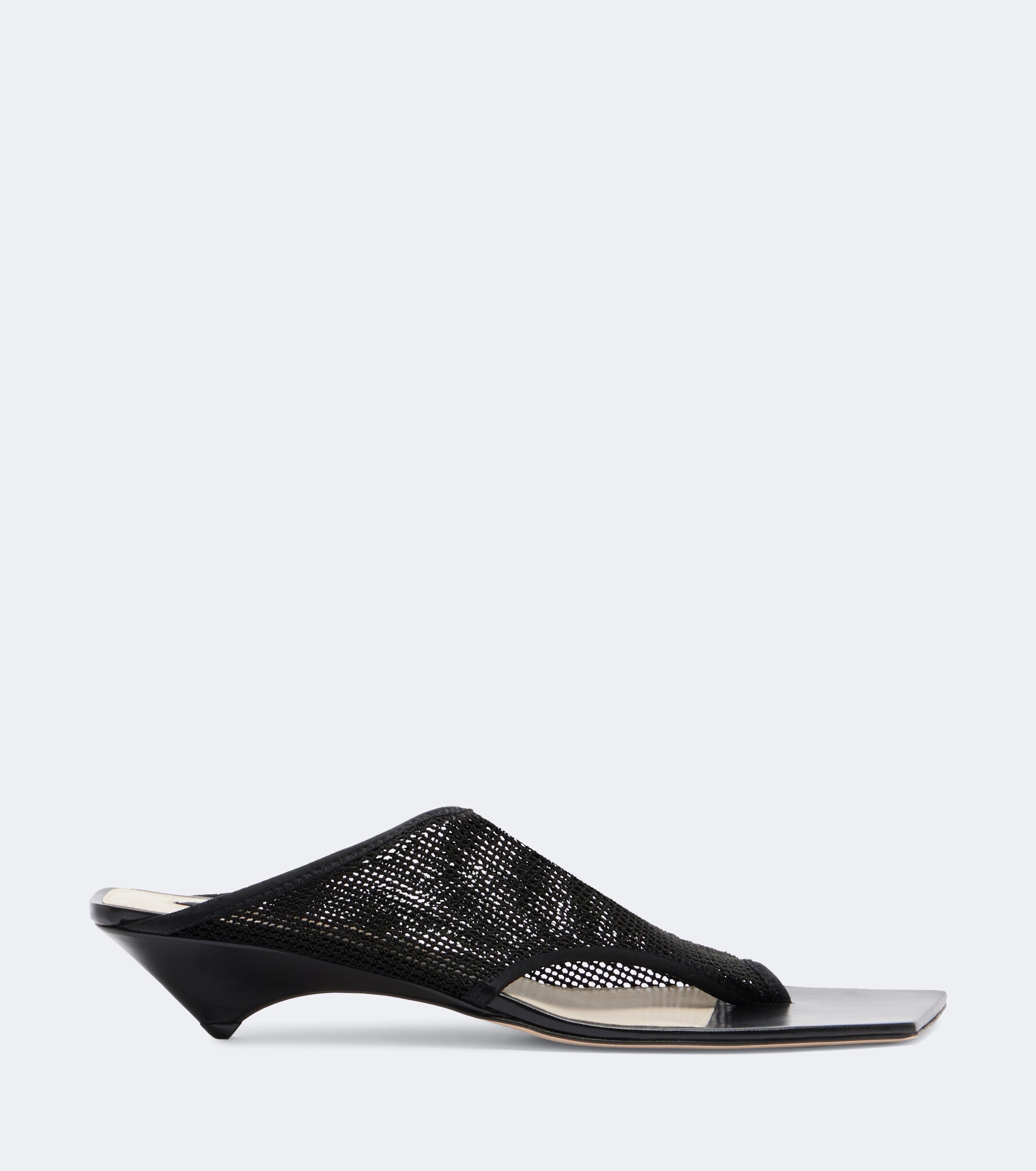 Christen Christen Edge Stretch leather-trimmed mesh mules