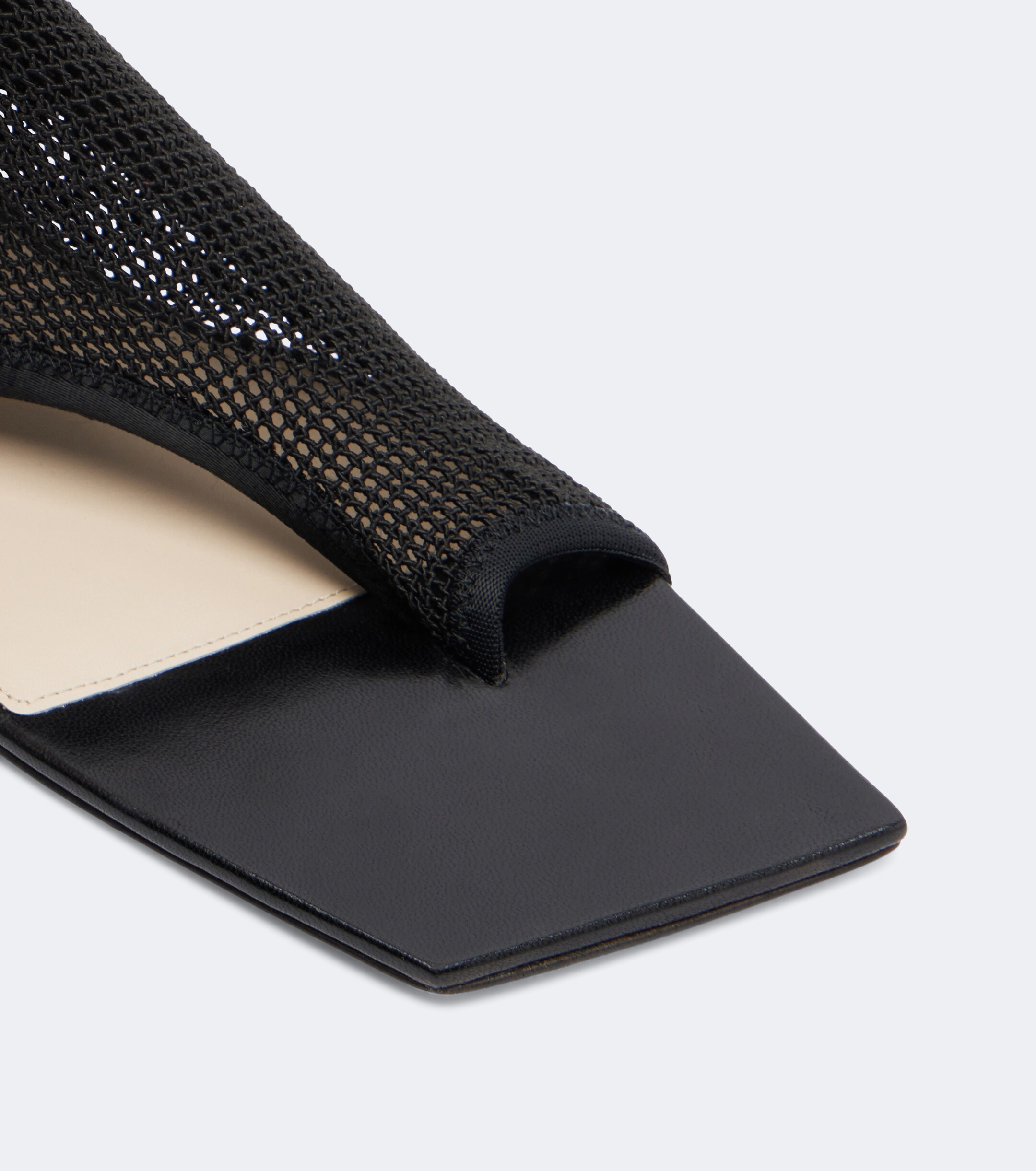 Christen Christen Edge Stretch leather-trimmed mesh mules