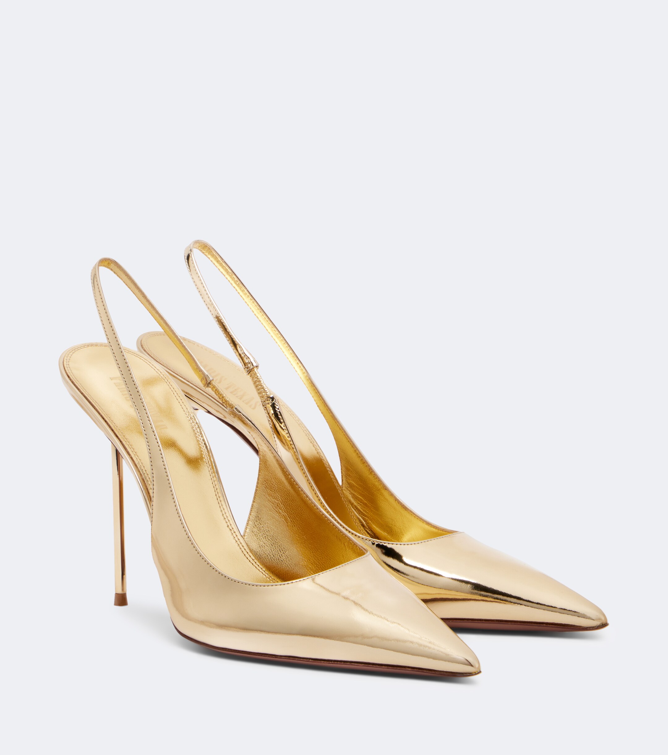 Paris Texas Paris Texas Lidia metallic leather slingback pumps