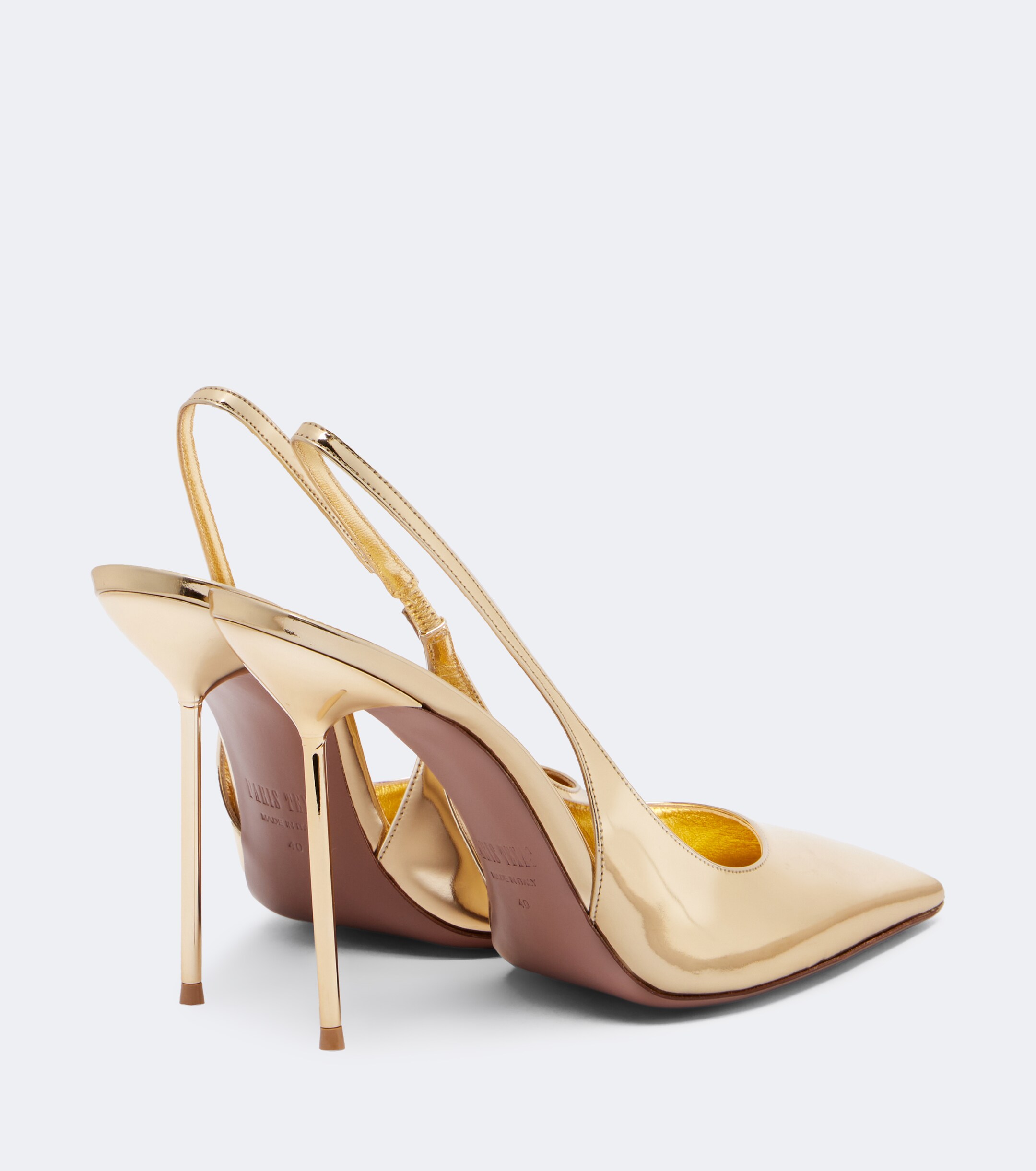 Paris Texas Paris Texas Lidia metallic leather slingback pumps