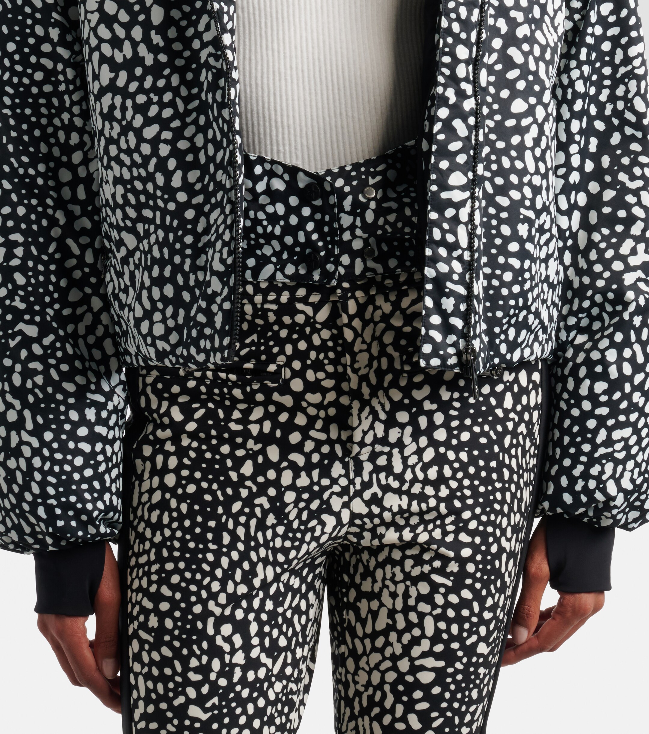 PERFECT MOMENT Perfect Moment Bubble leopard-print down ski jacket
