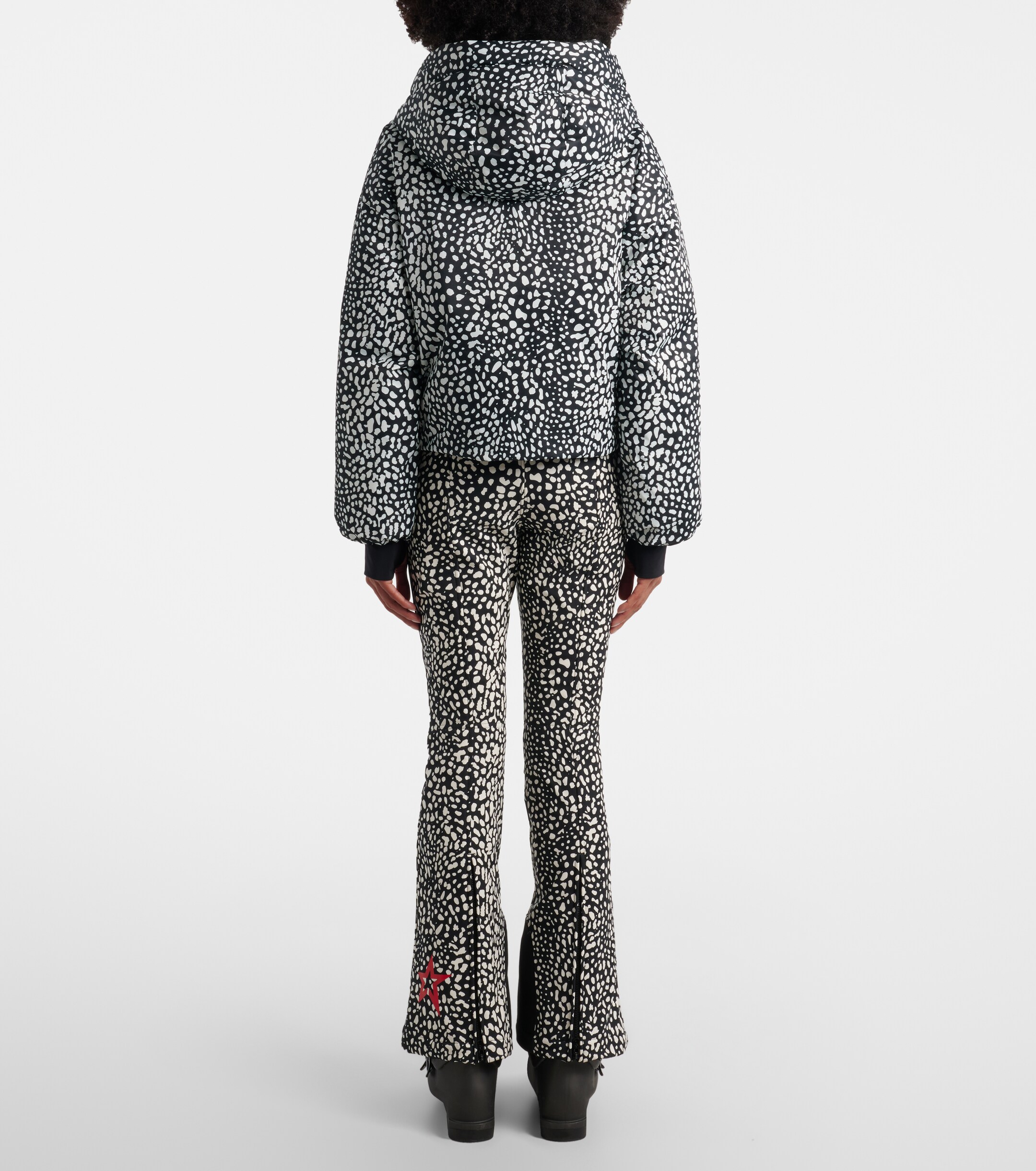 PERFECT MOMENT Perfect Moment Bubble leopard-print down ski jacket