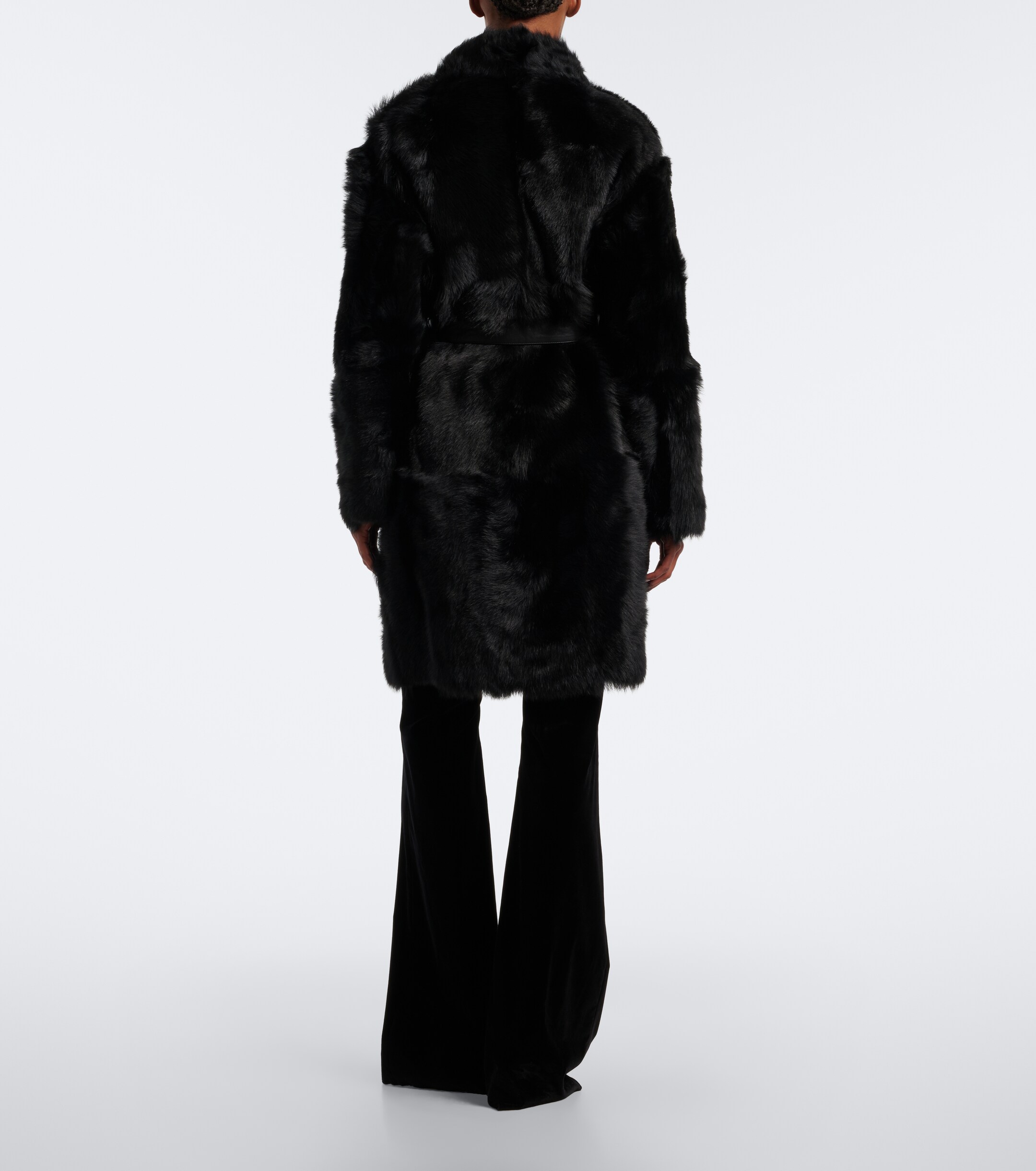 Yves Salomon Yves Salomon Reversible shearling wrap coat