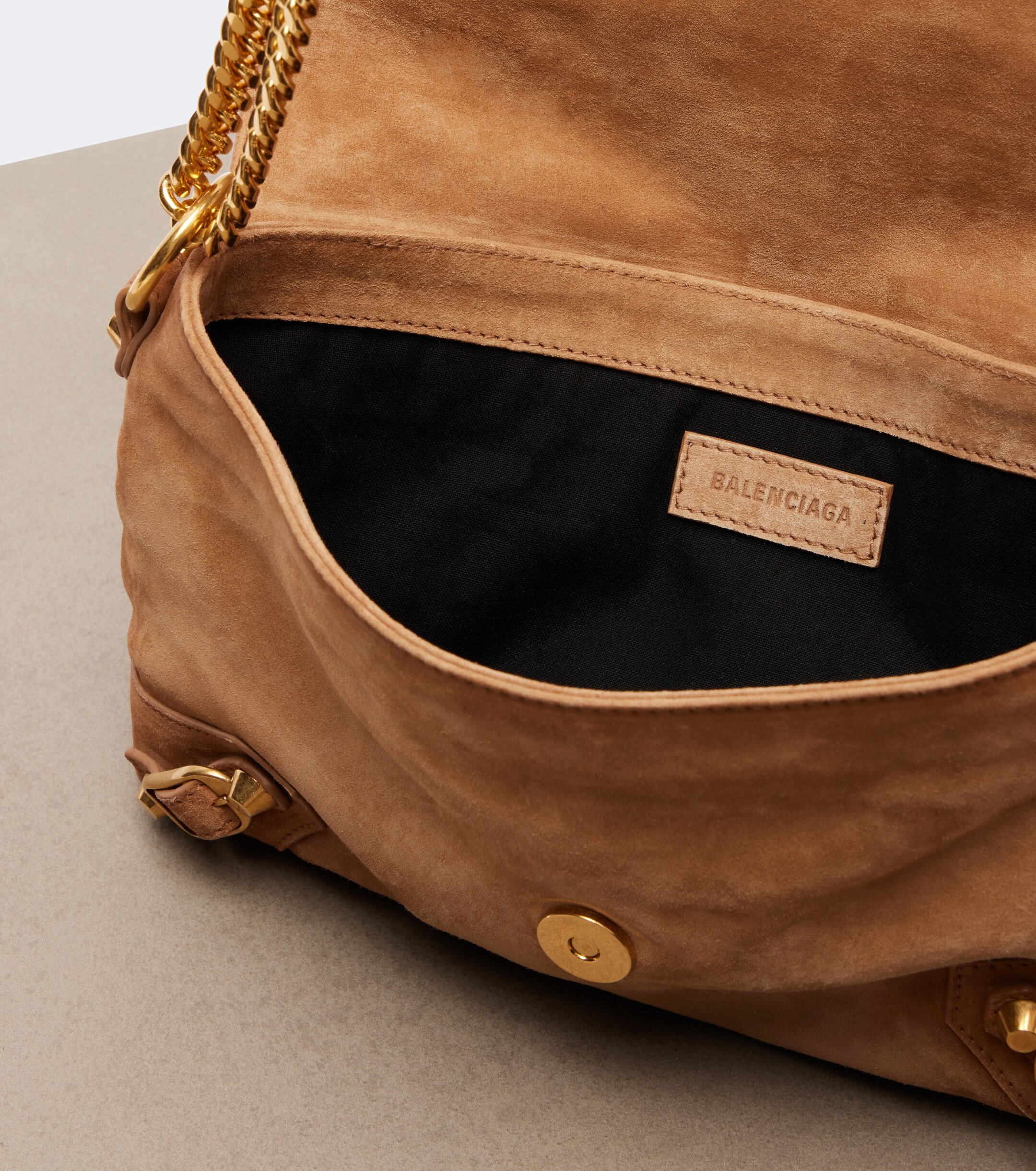 Balenciaga Le City suede shoulder bag