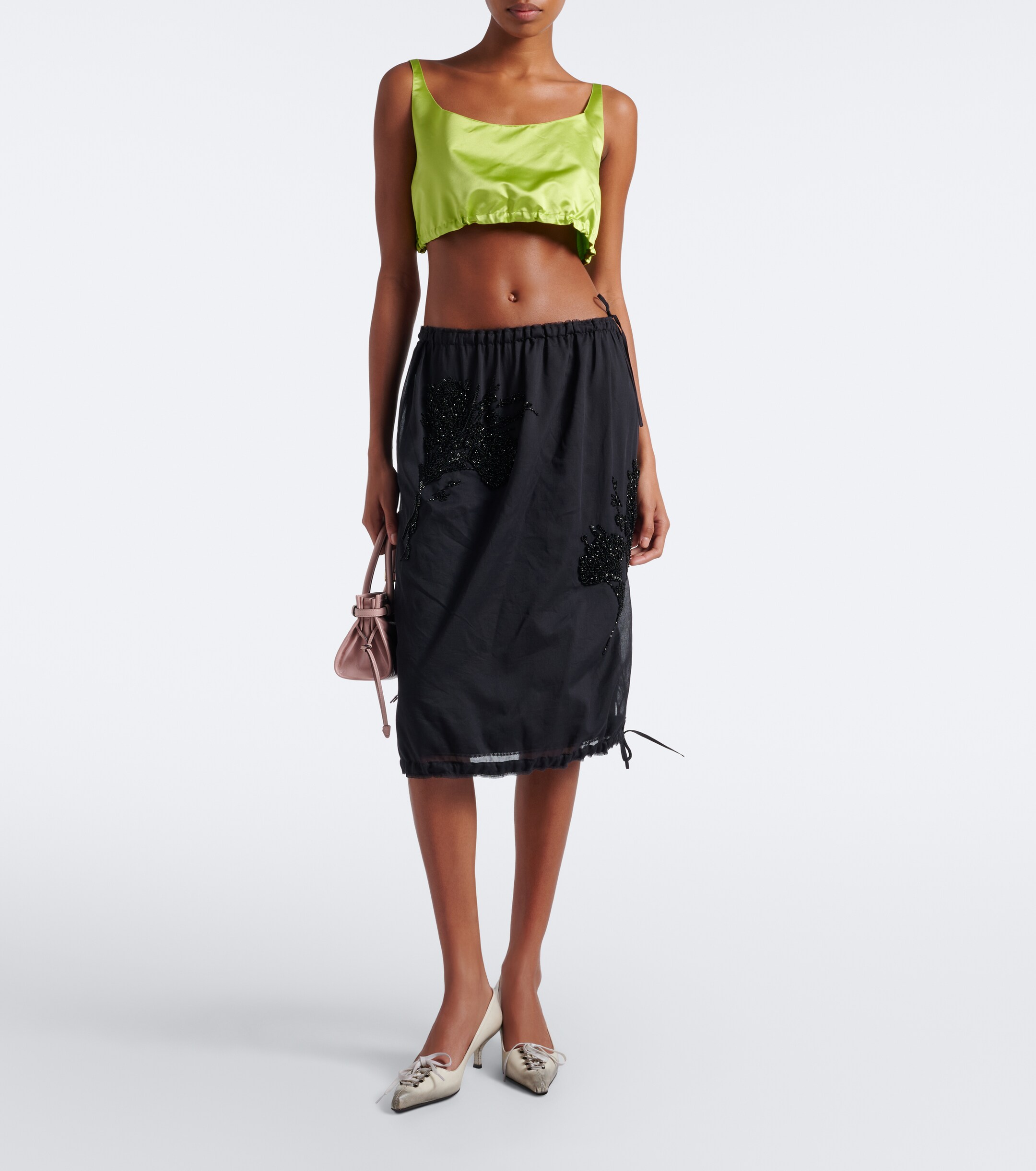 Prada Prada Embellished midi skirt