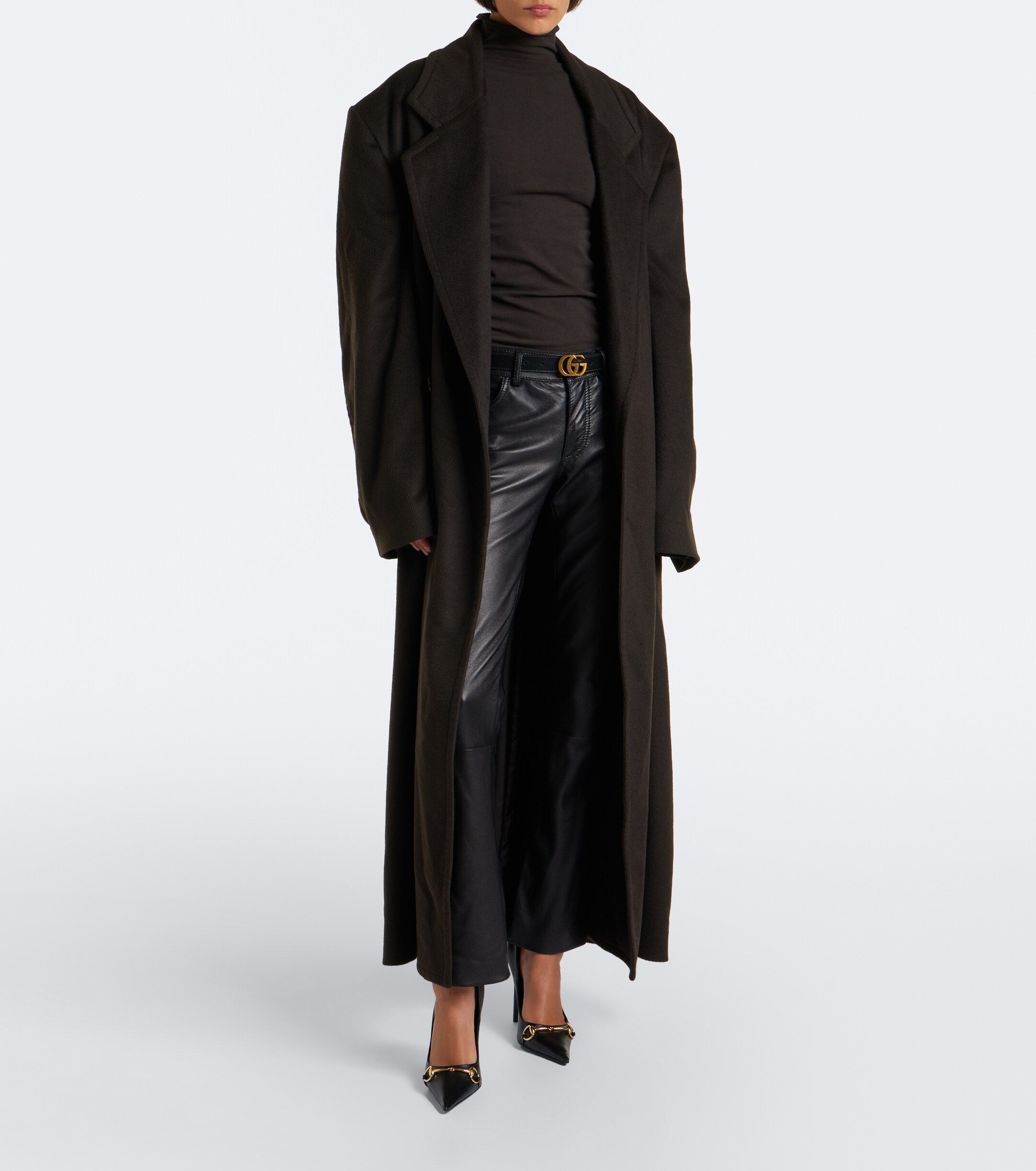 Gucci Gucci Double-breasted oversized cashmere coat