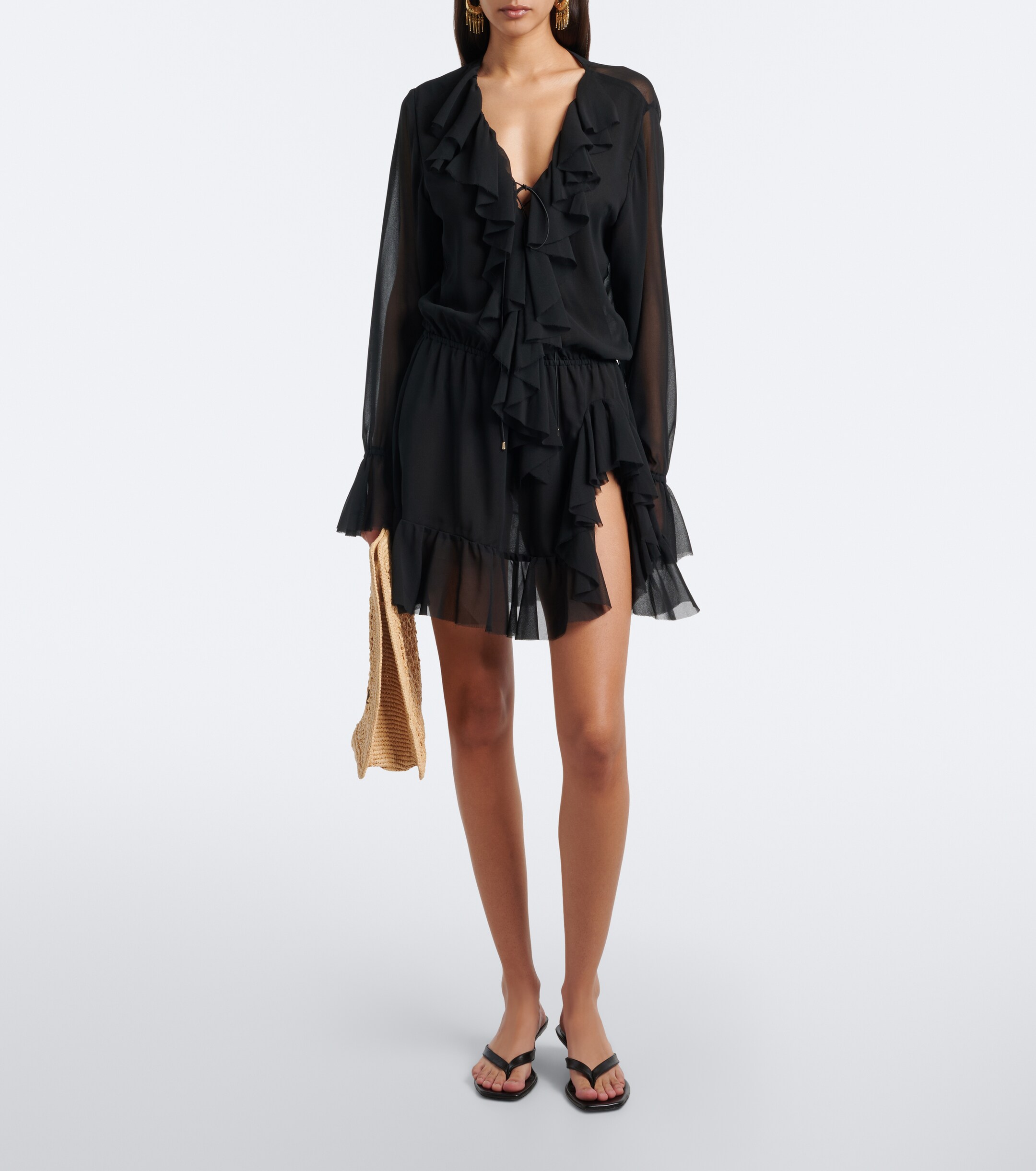 Bananhot Bananhot Bellen ruffled minidress