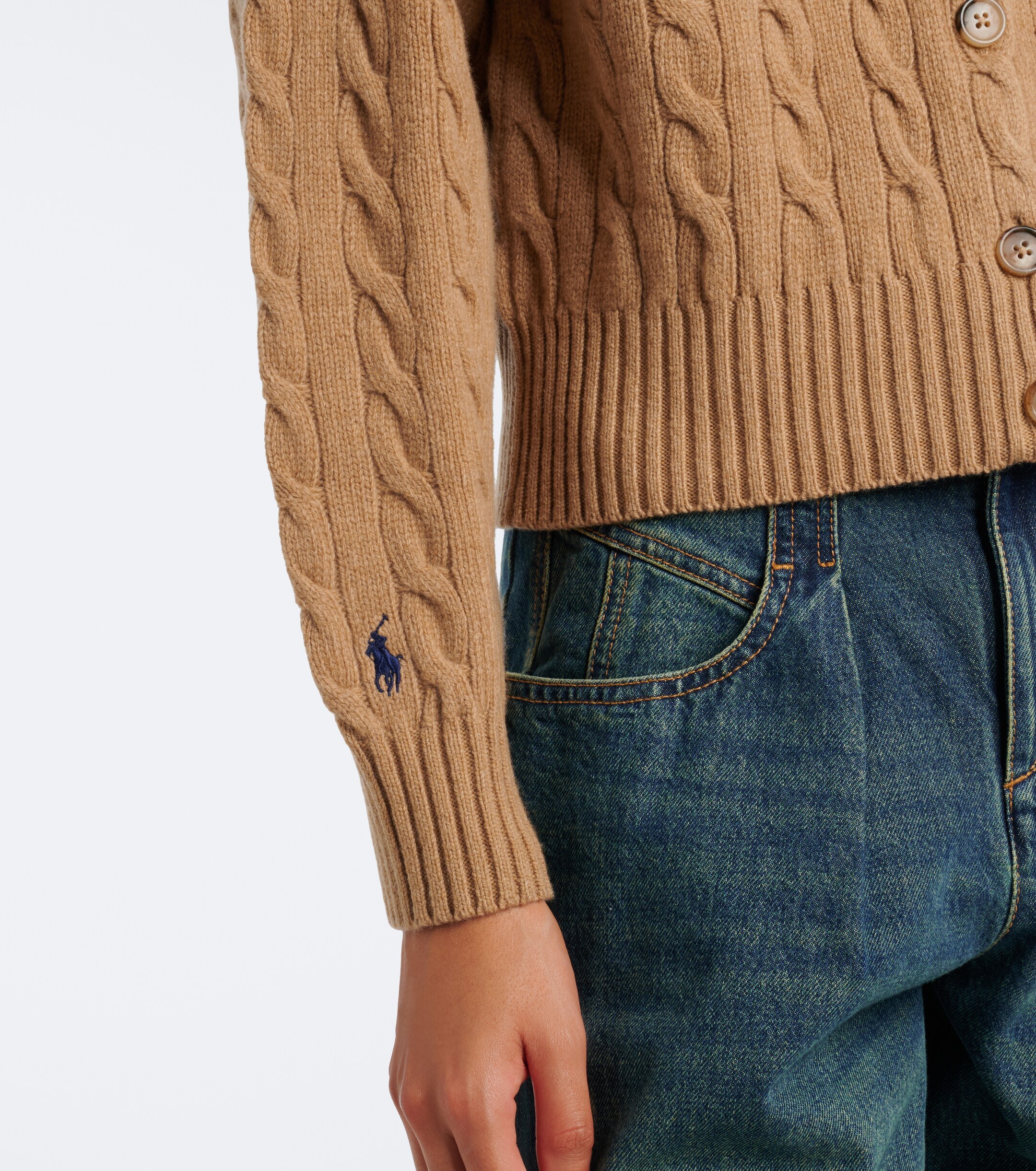 Polo Ralph Lauren Polo Ralph Lauren Cable-knit wool and cashmere cardigan