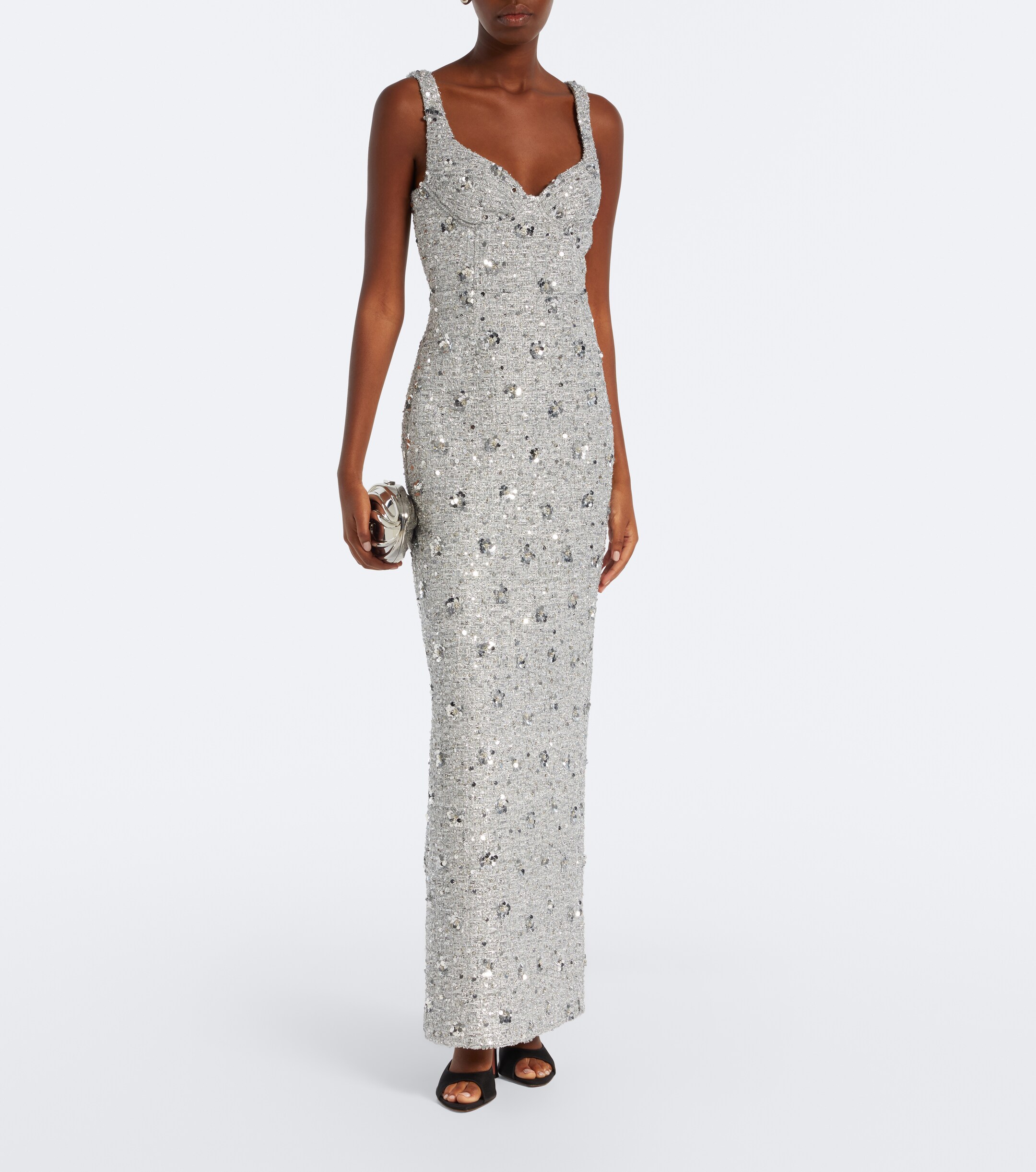 SIMKHAI Simkhai Viella sequined tweed gown