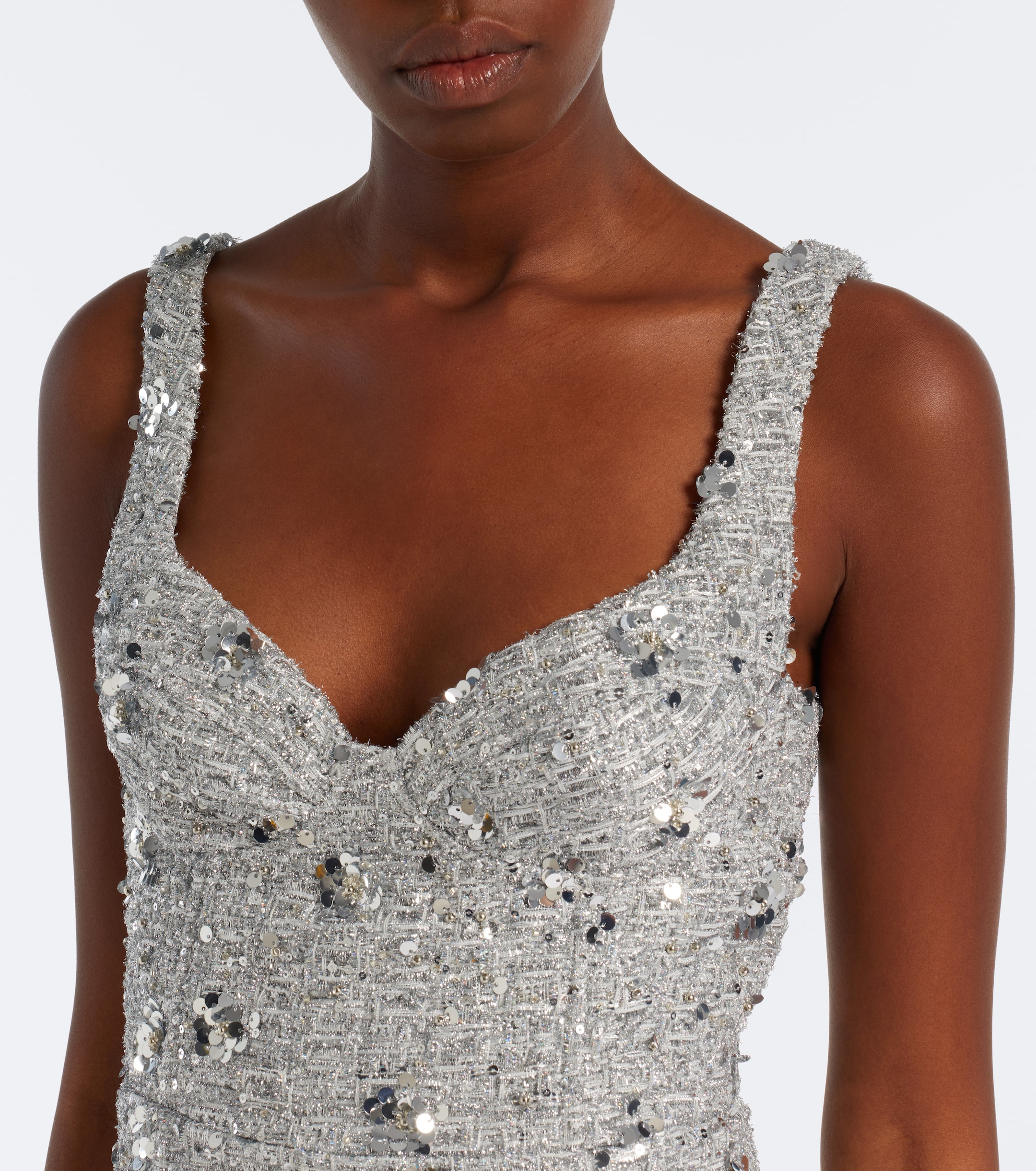 SIMKHAI Simkhai Viella sequined tweed gown