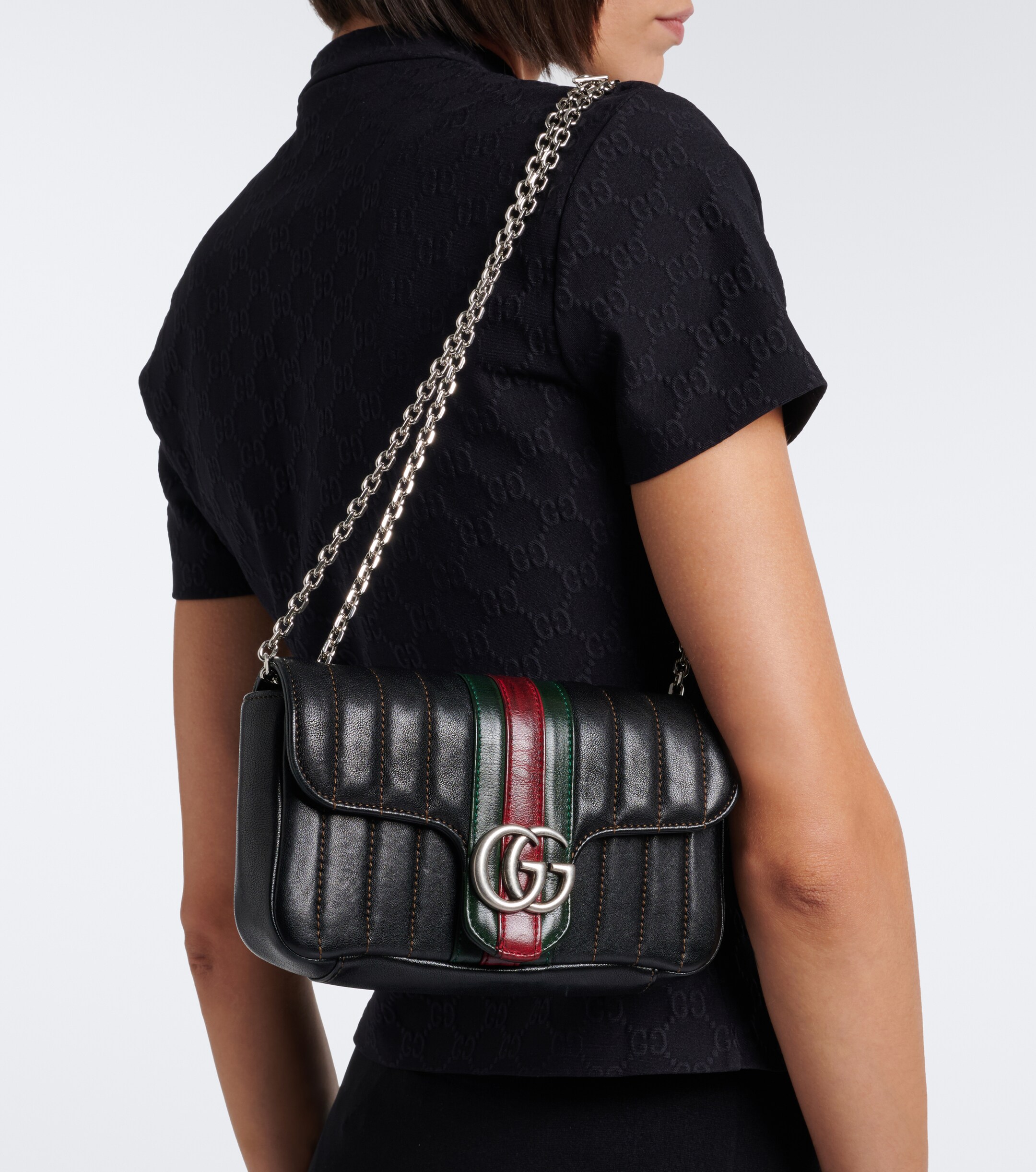 Gucci Gucci Jetset GG Marmont Small leather shoulder bag