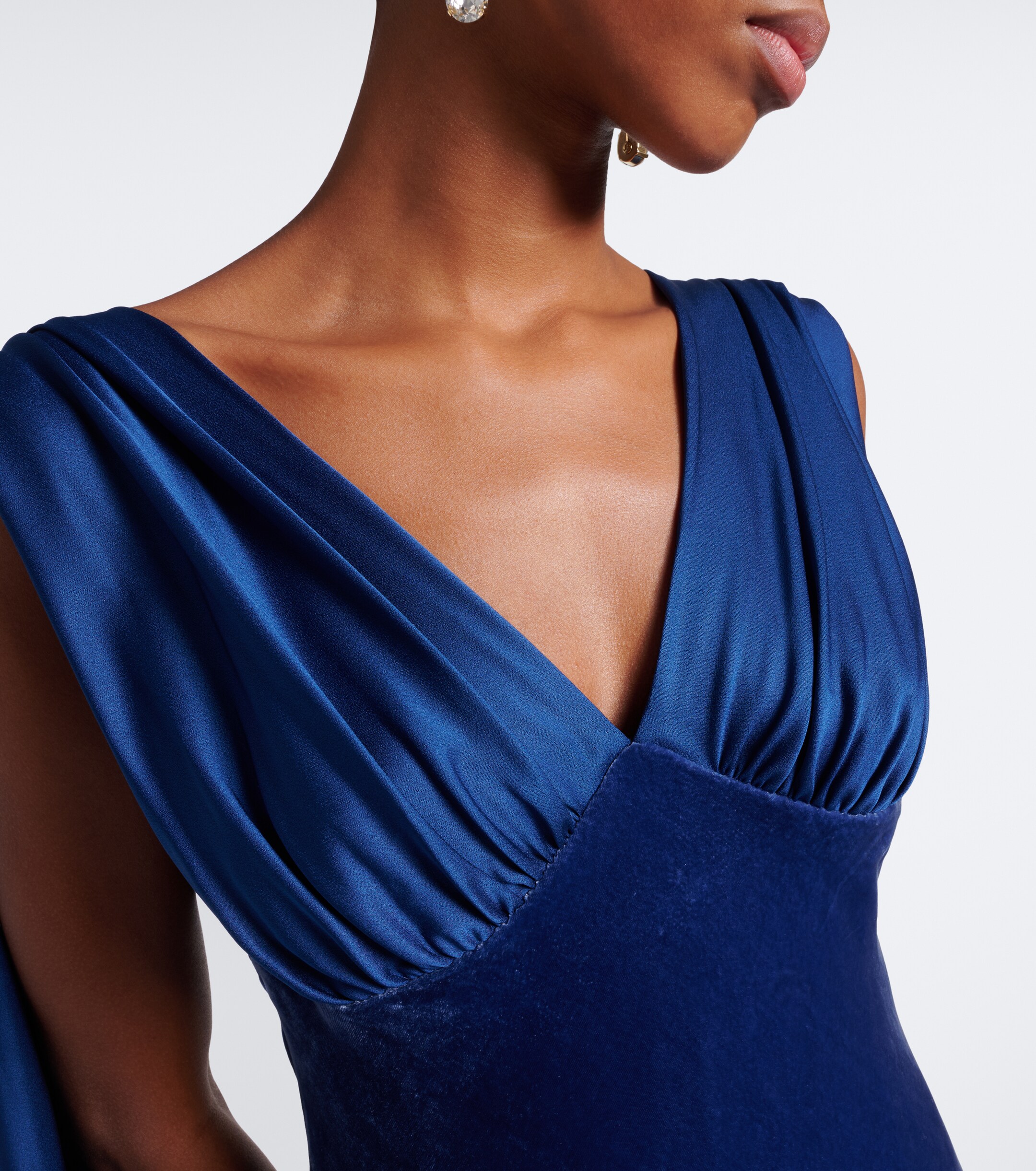 SIMKHAI Simkhai Mariselle caped velvet gown