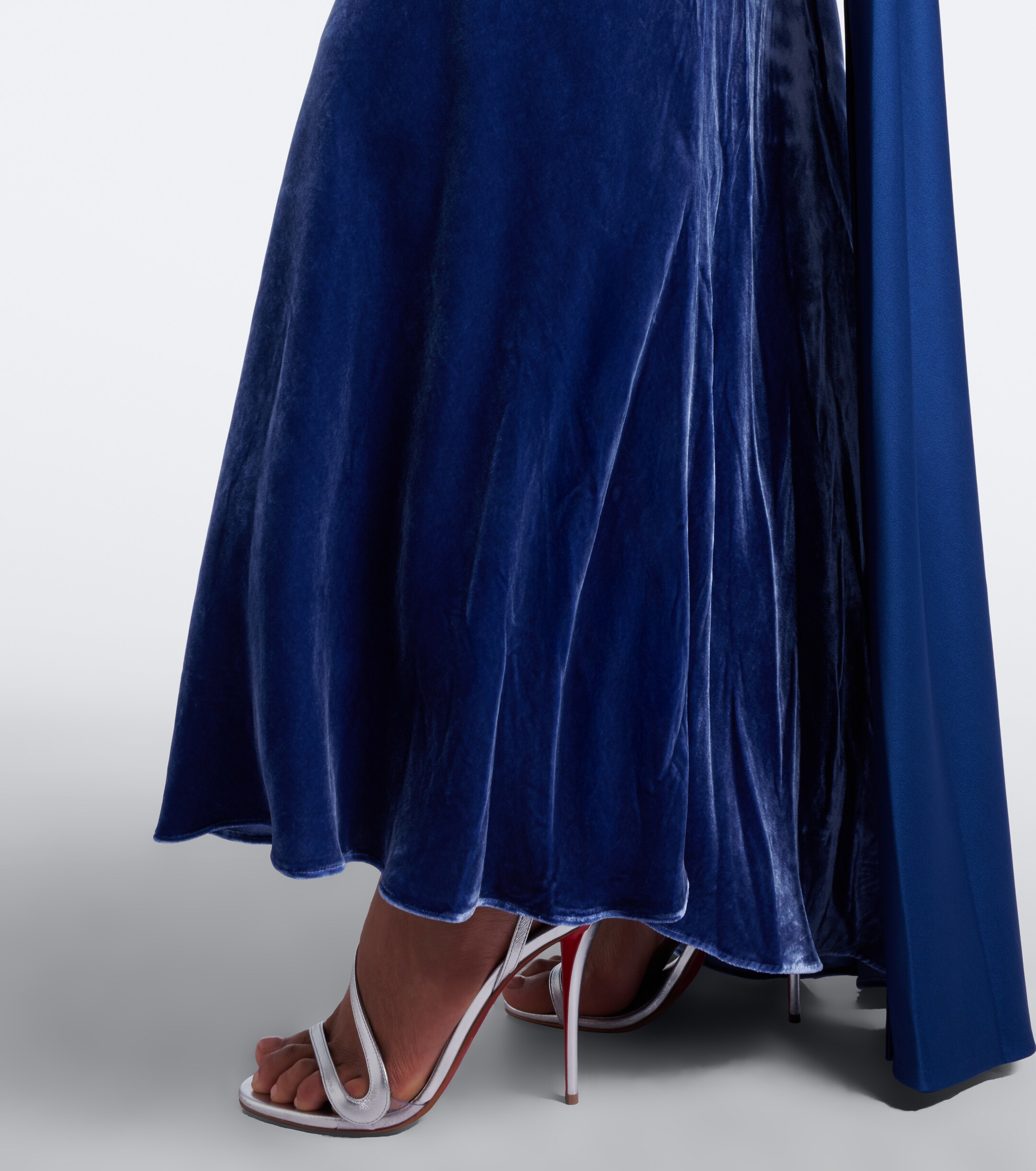 SIMKHAI Simkhai Mariselle caped velvet gown