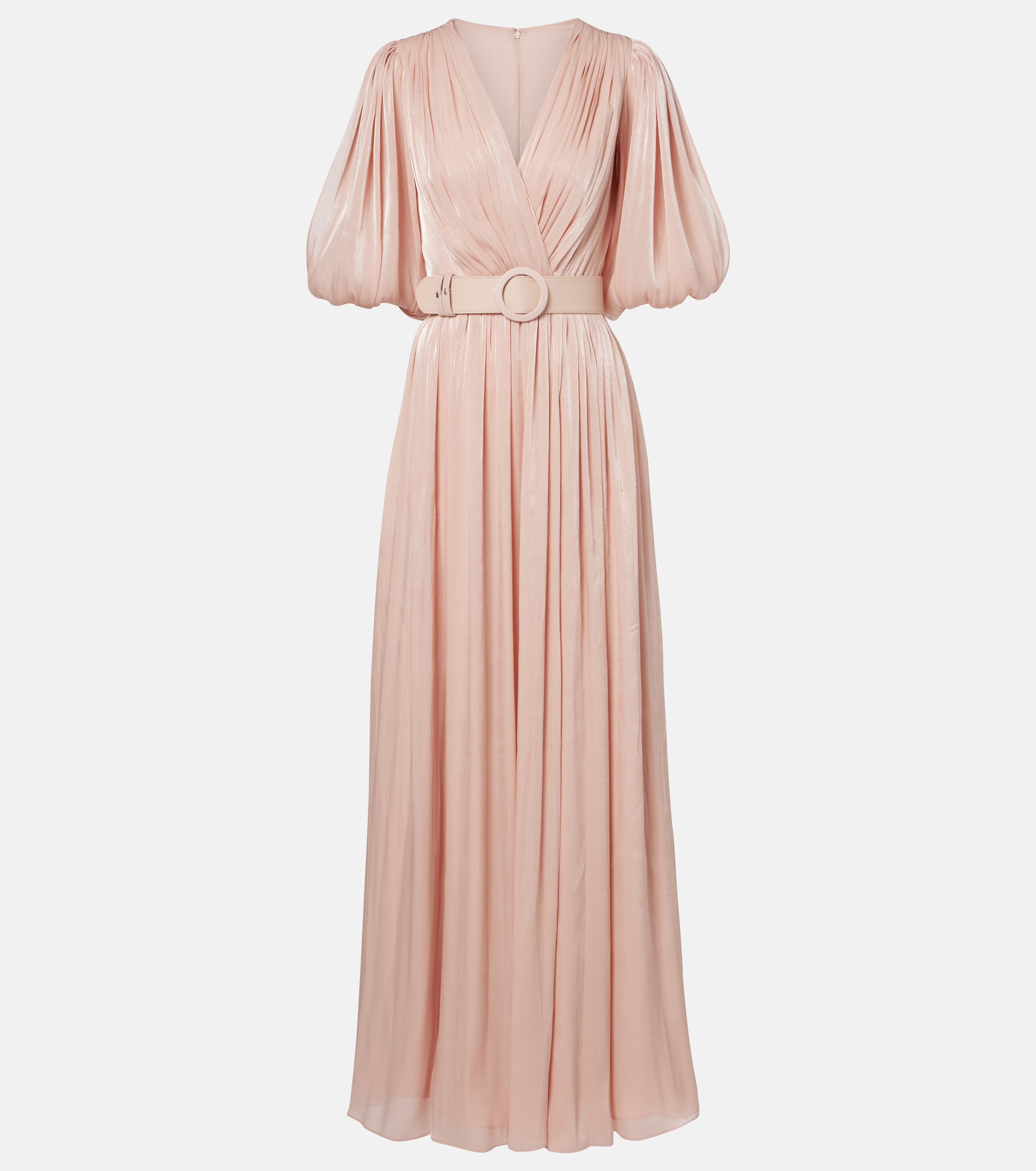Costarellos Brennie iridescent georgette gown