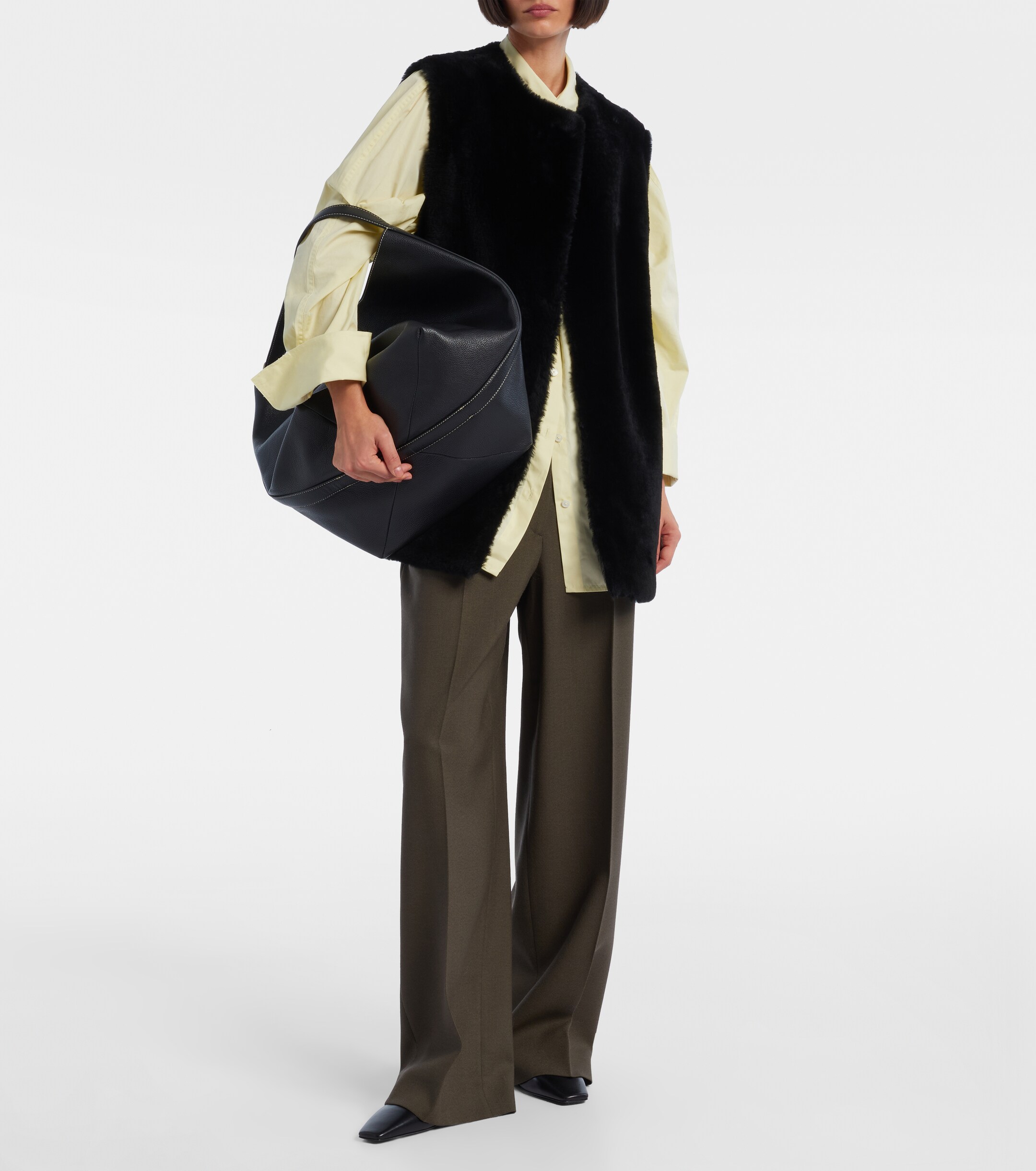 TOTEME Belted leather tote bag