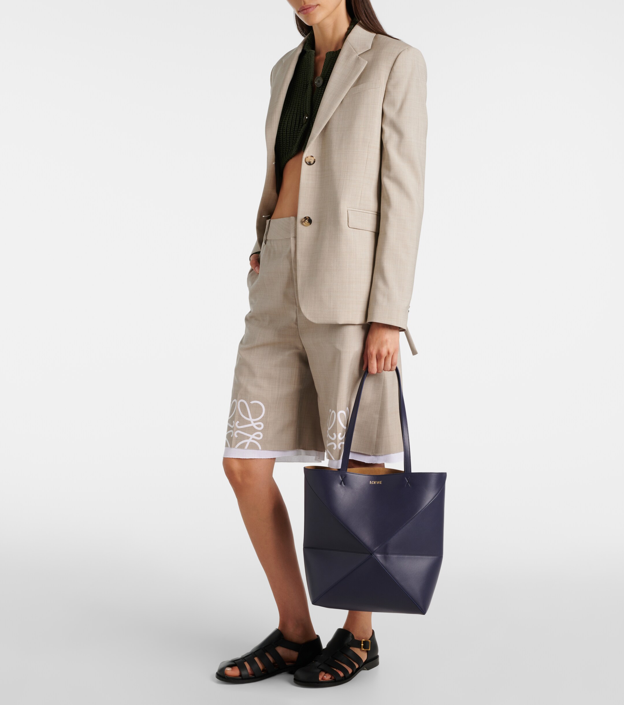 Loewe Puzzle Fold leather tote bag