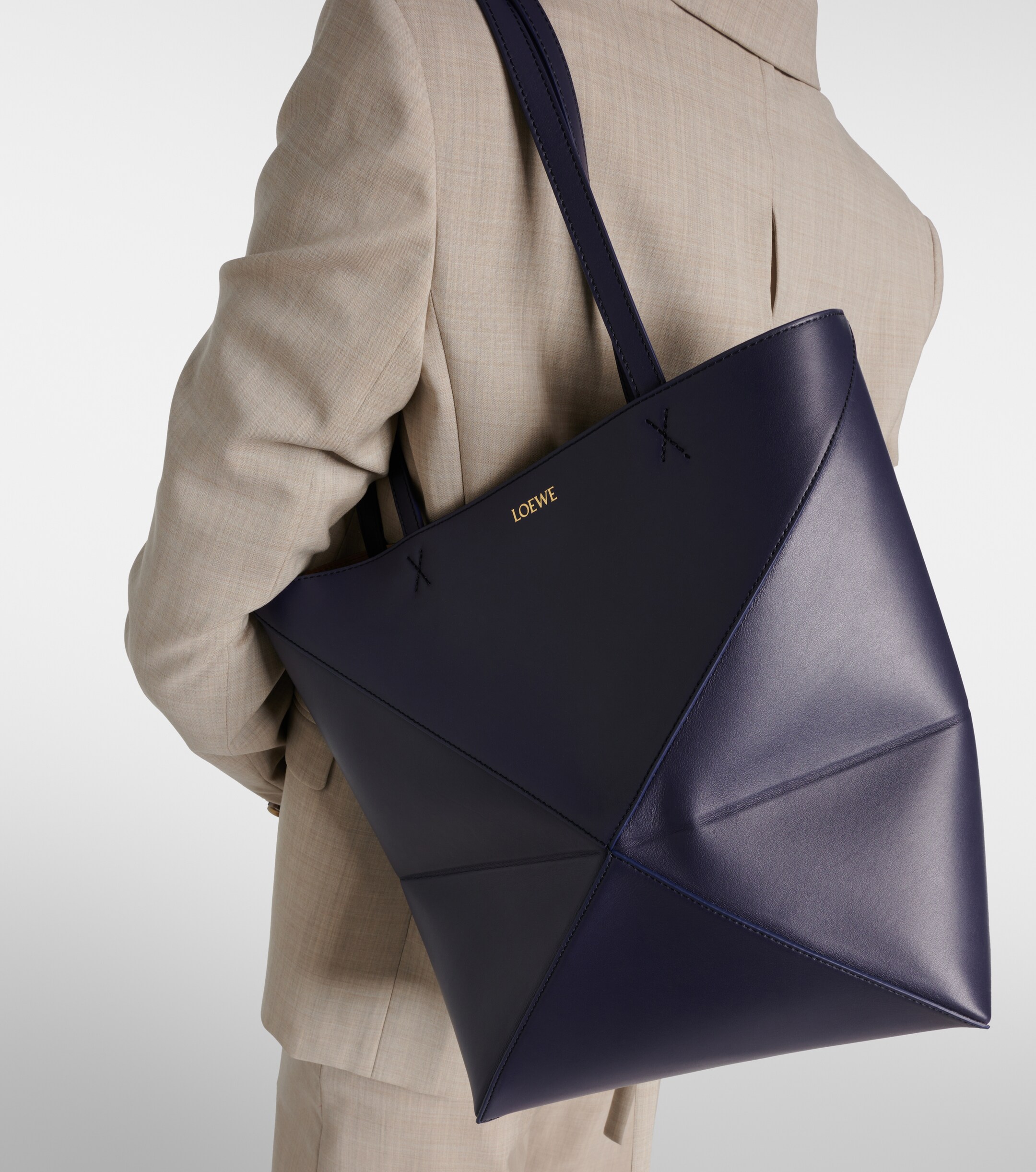 Loewe Puzzle Fold leather tote bag