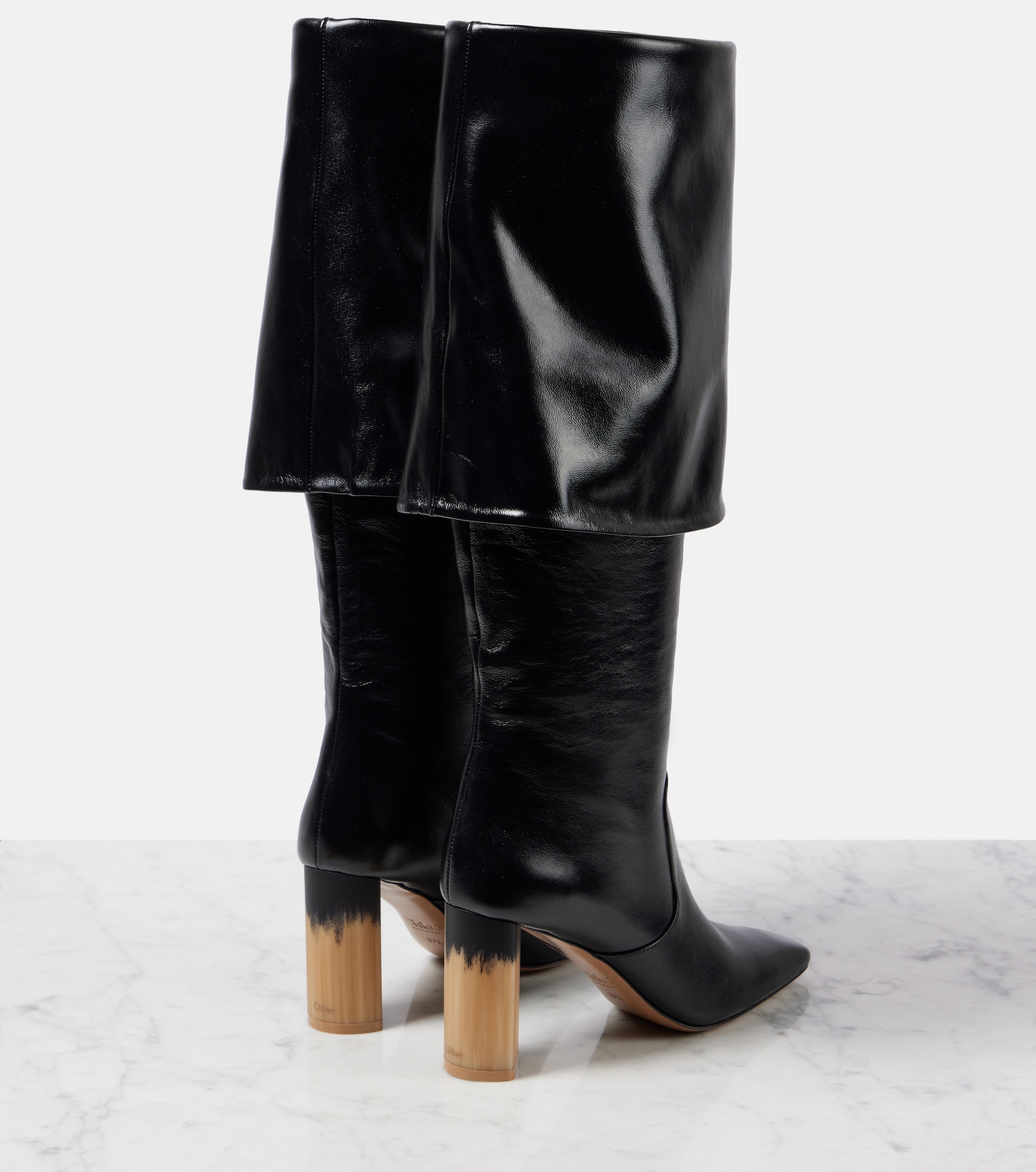 Chloé Georgia 90 leather knee-high boots thumbnail