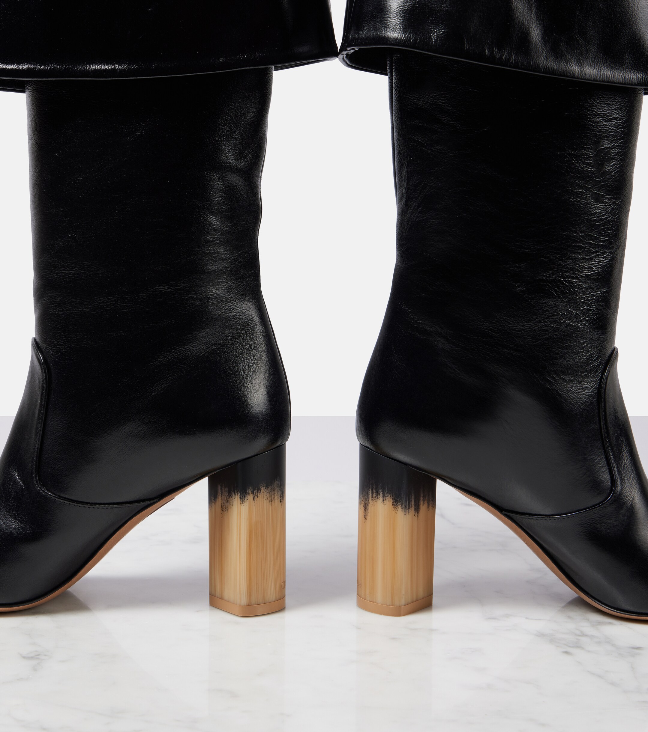 Chloé Georgia 90 leather knee-high boots thumbnail