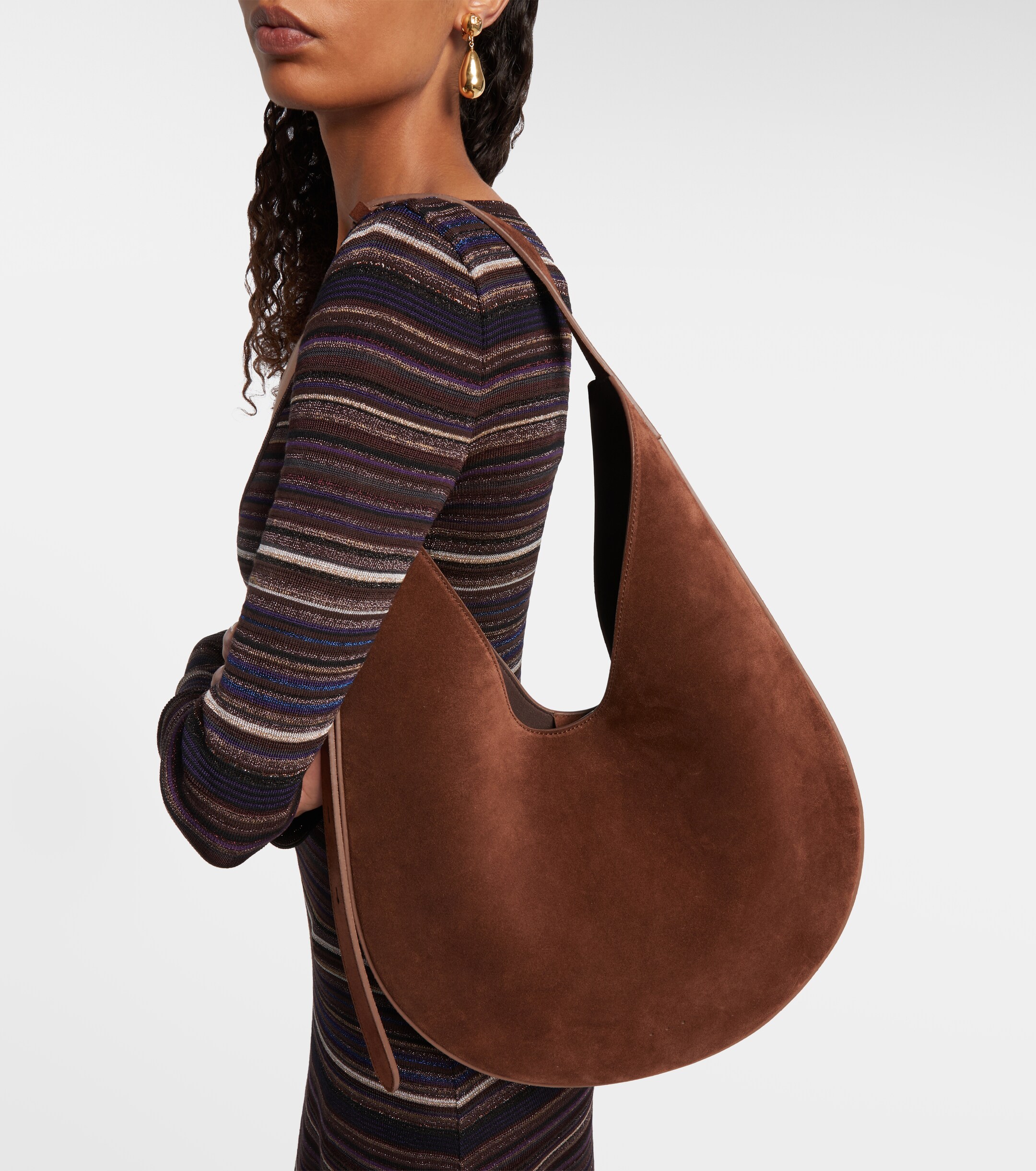 AESTHER EKME Medium suede shoulder bag thumbnail