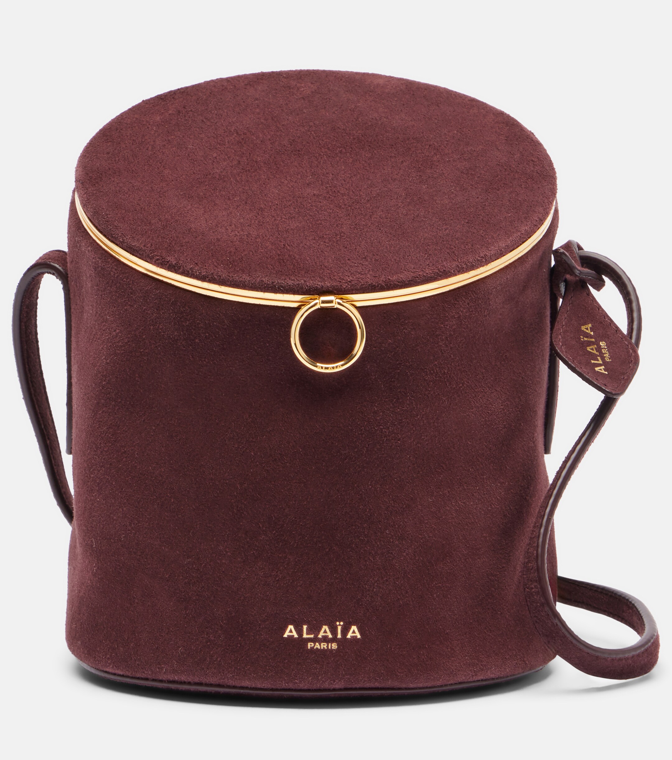 Alaïa La Canette Small suede bucket bag