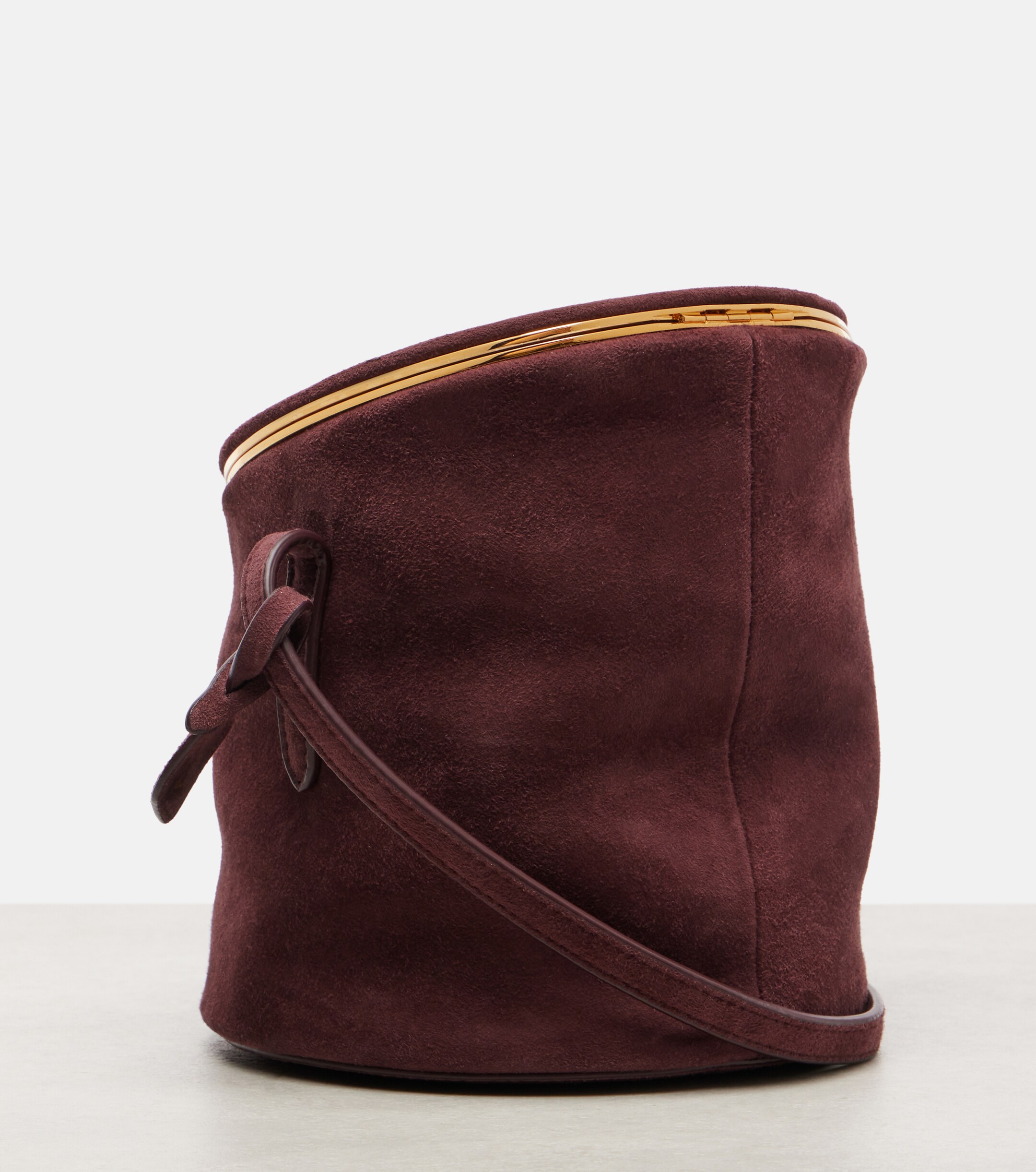 Alaïa La Canette Small suede bucket bag