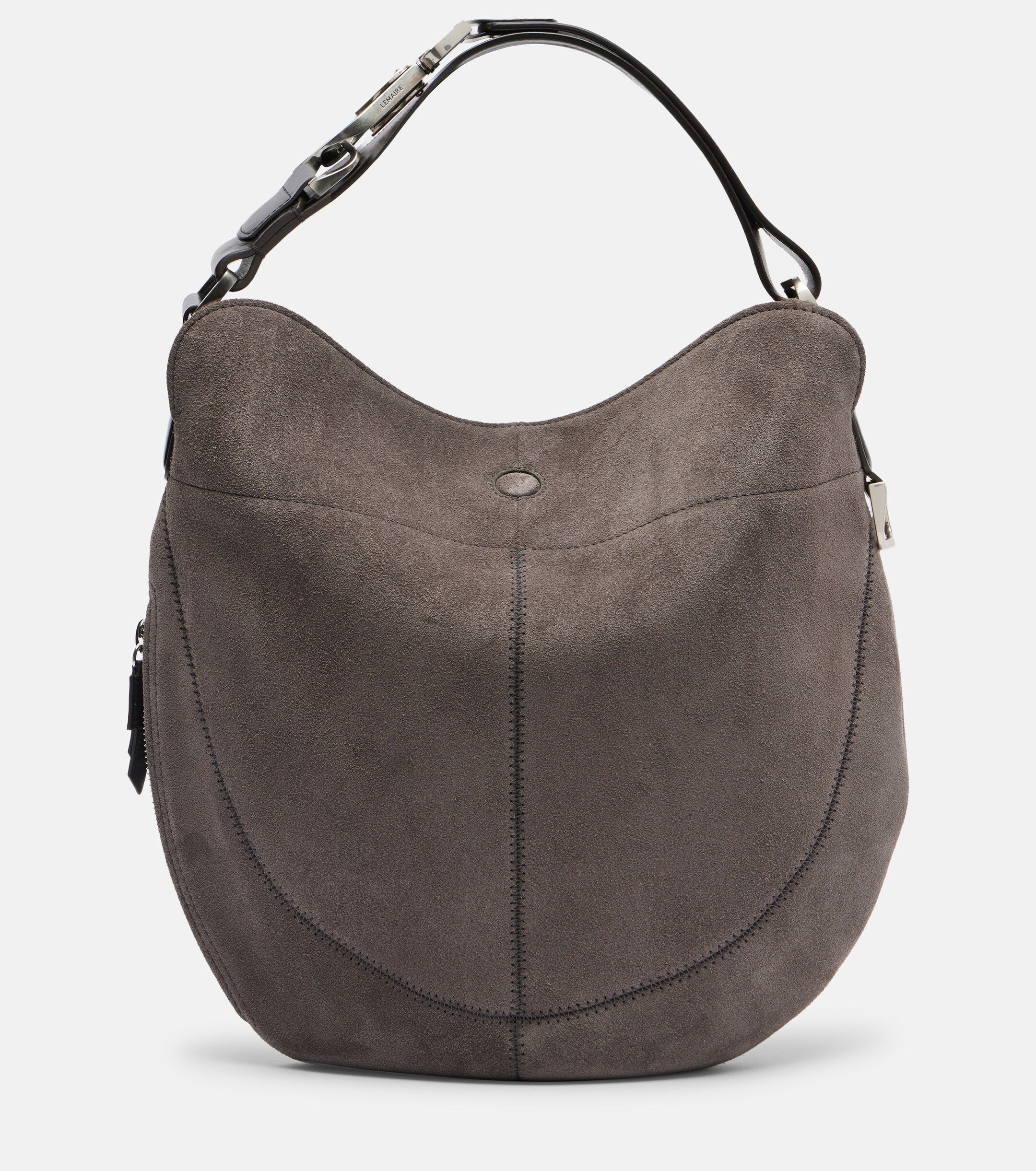 Lemaire Quiver Clip Medium suede shoulder bag