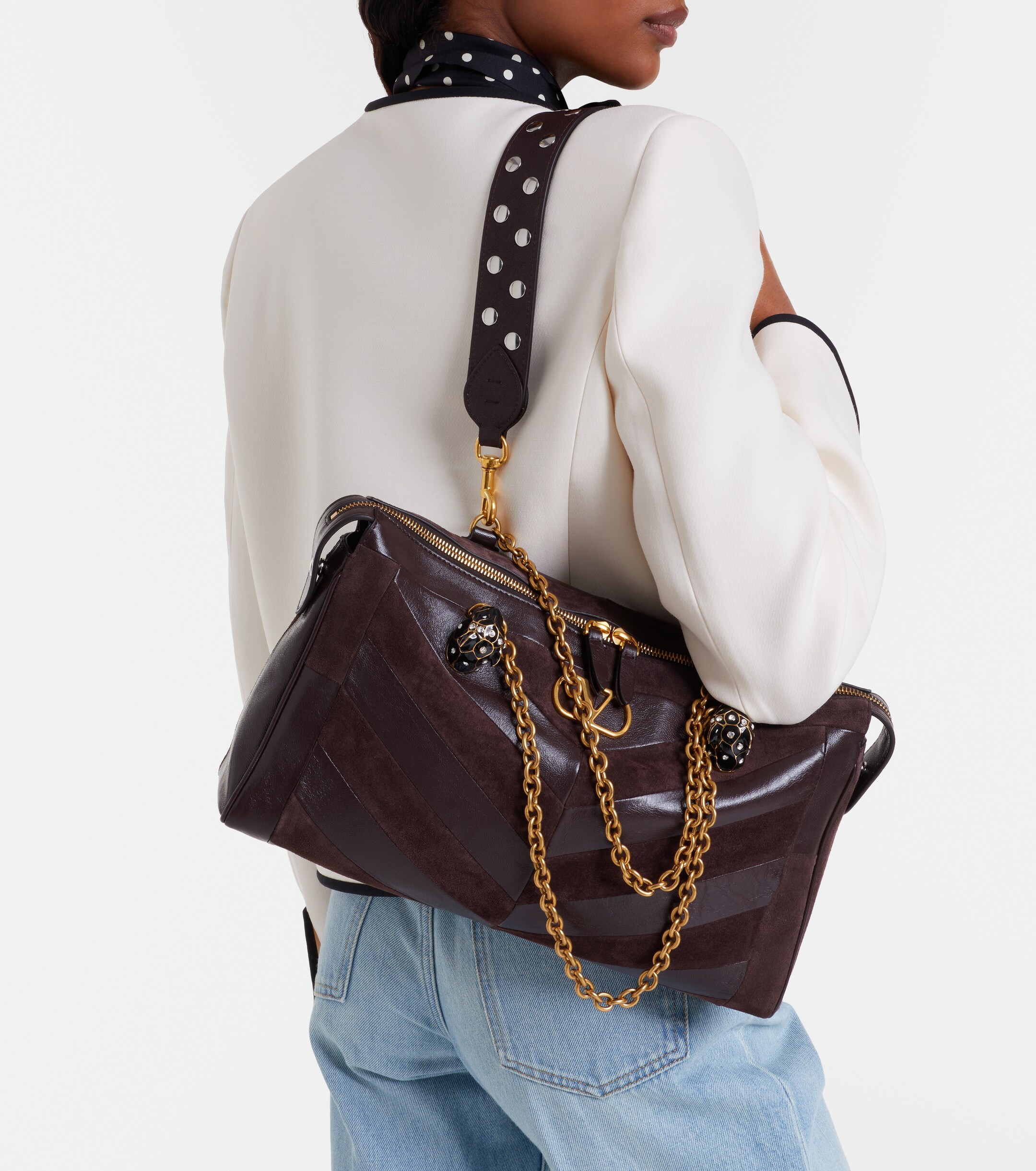 Valentino Garavani Panthea Medium leather shoulder bag thumbnail