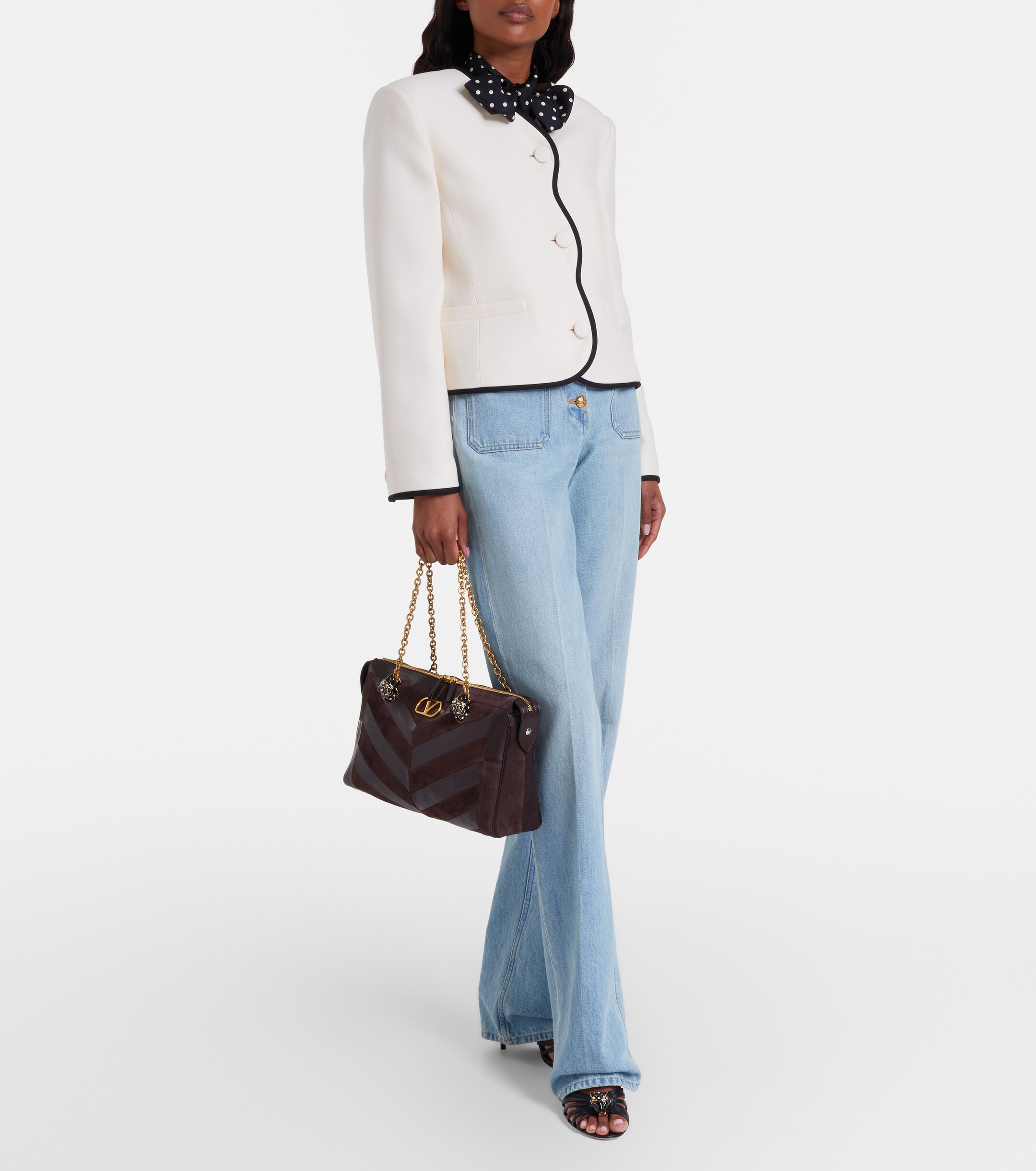 Valentino Garavani Panthea Medium leather shoulder bag thumbnail
