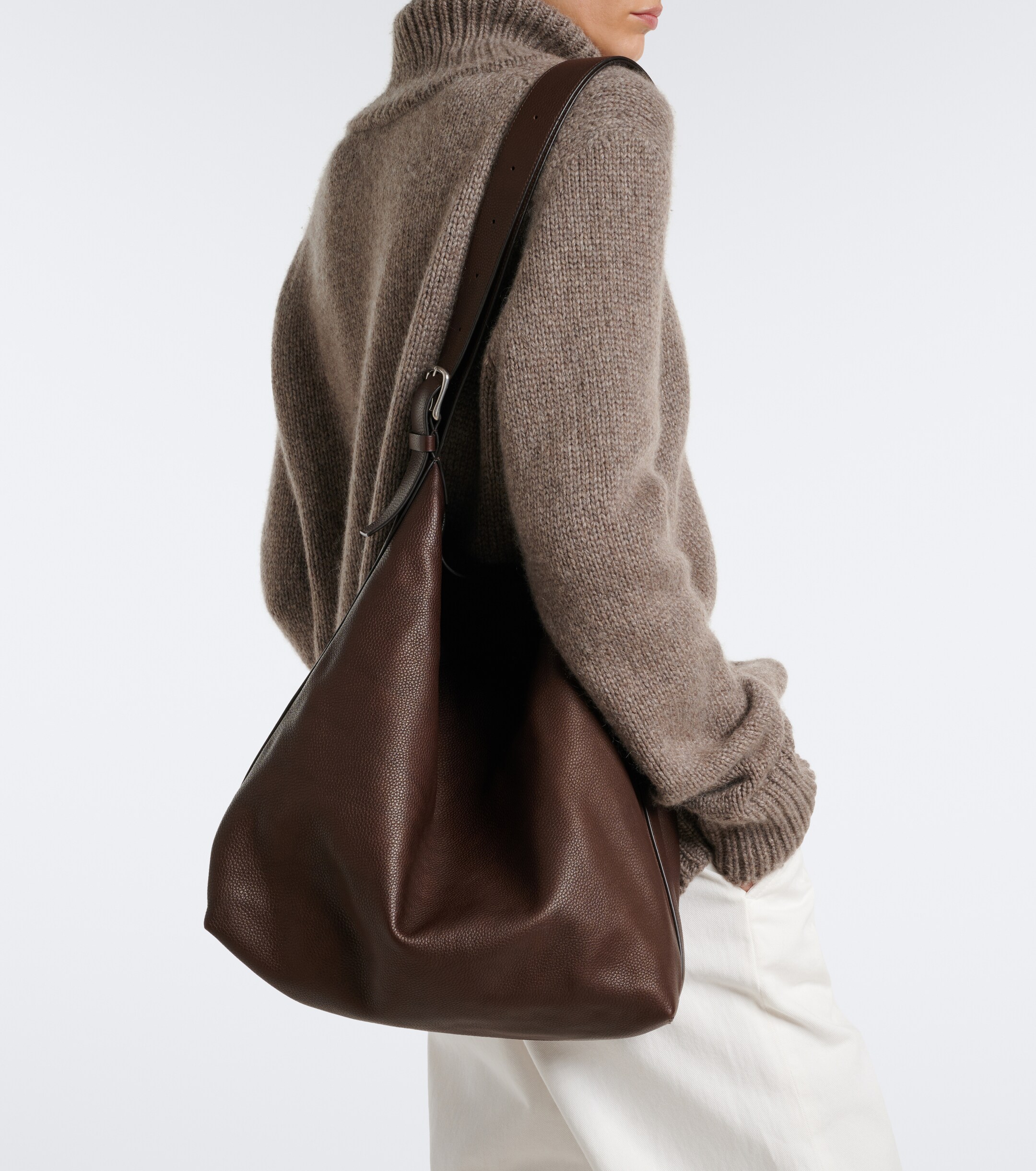 The Row Ian Large leather tote bag