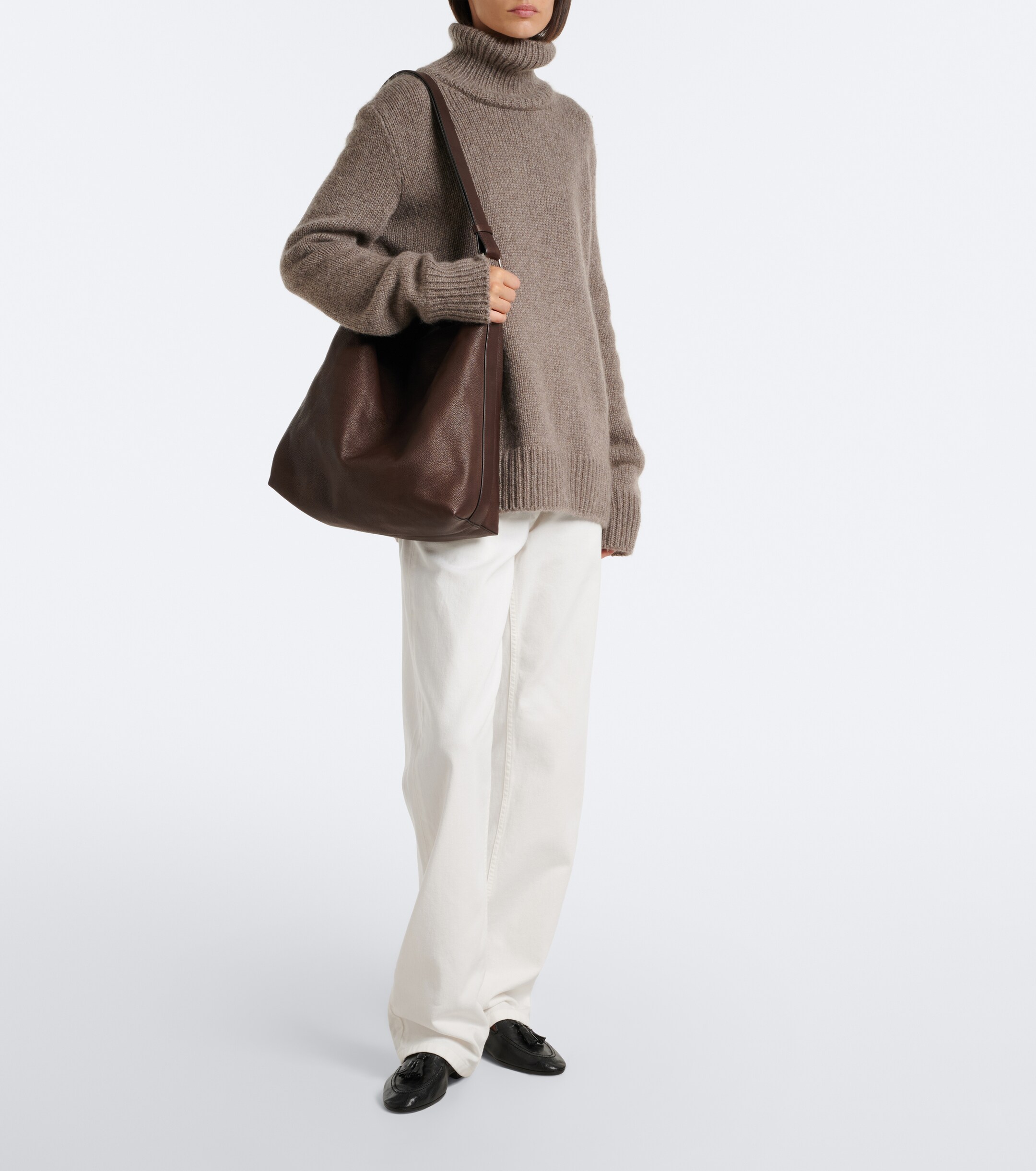 The Row Ian Large leather tote bag