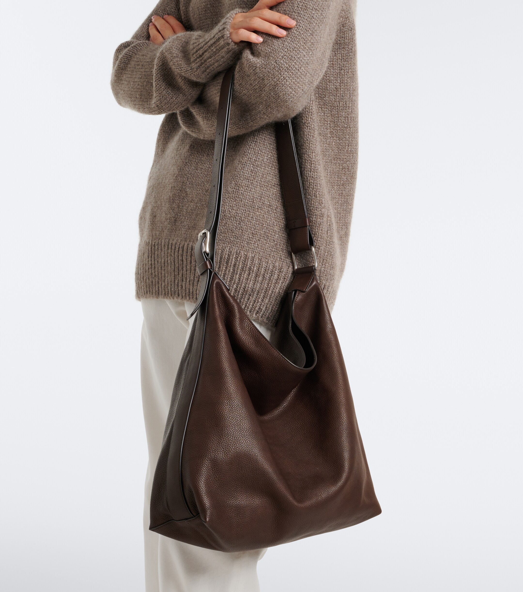 The Row Ian Large leather tote bag
