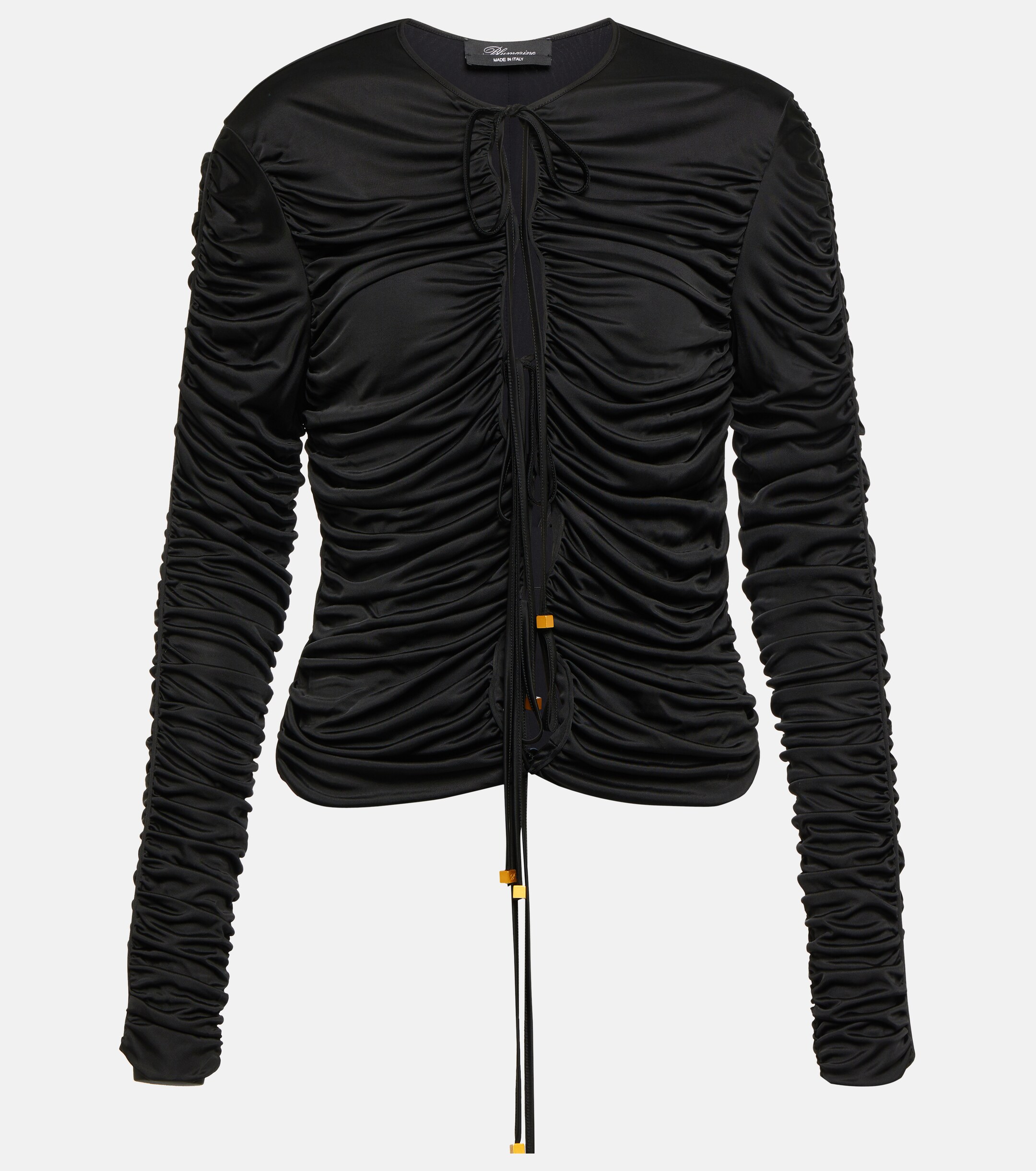 Blumarine Ruched self-tie top