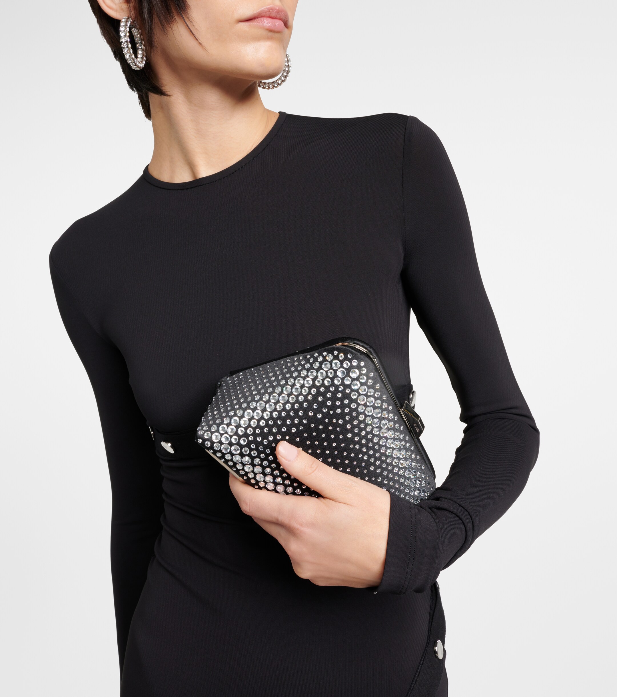 THE ATTICO Midnight Mini embellished clutch