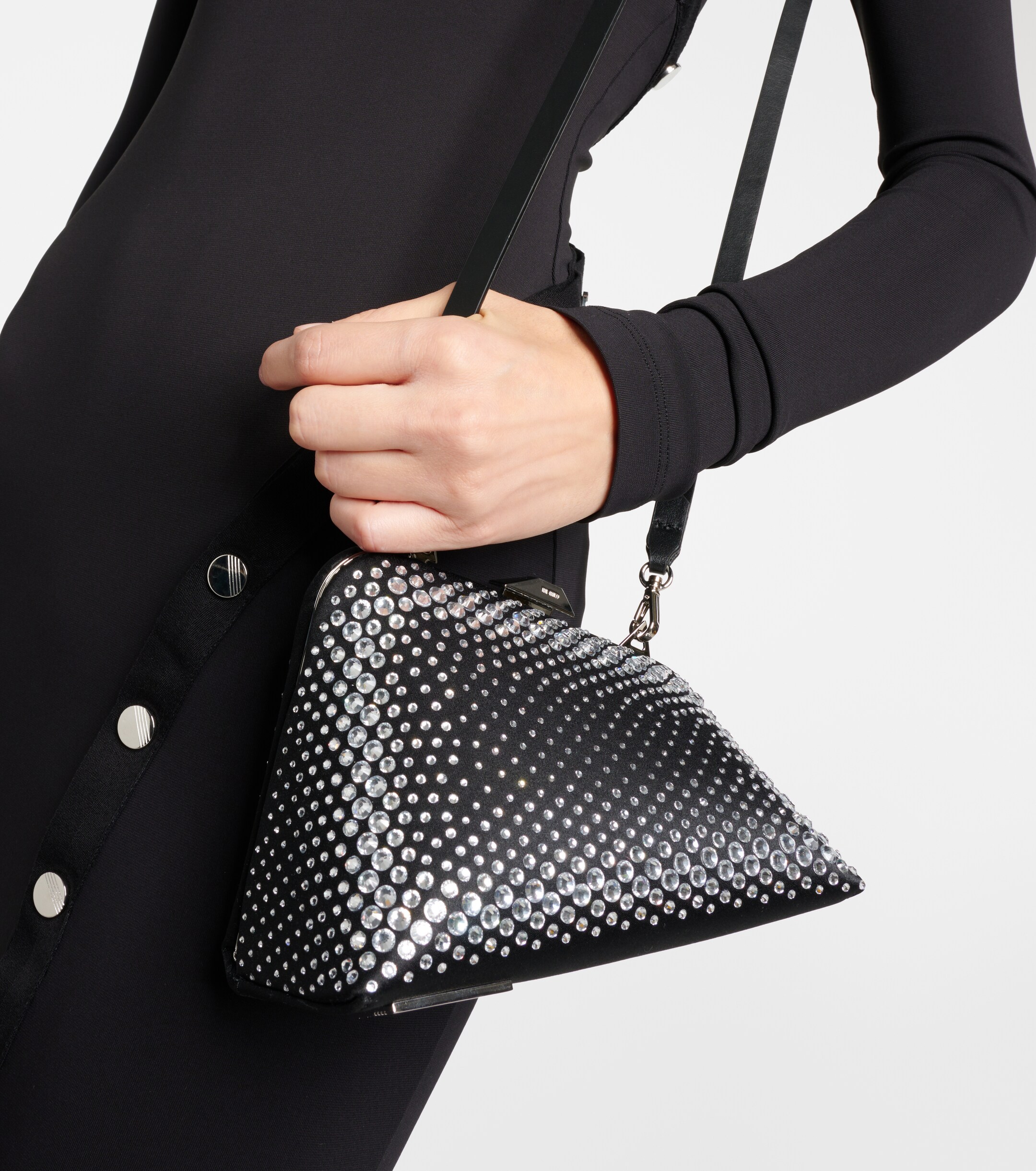 THE ATTICO Midnight Mini embellished clutch