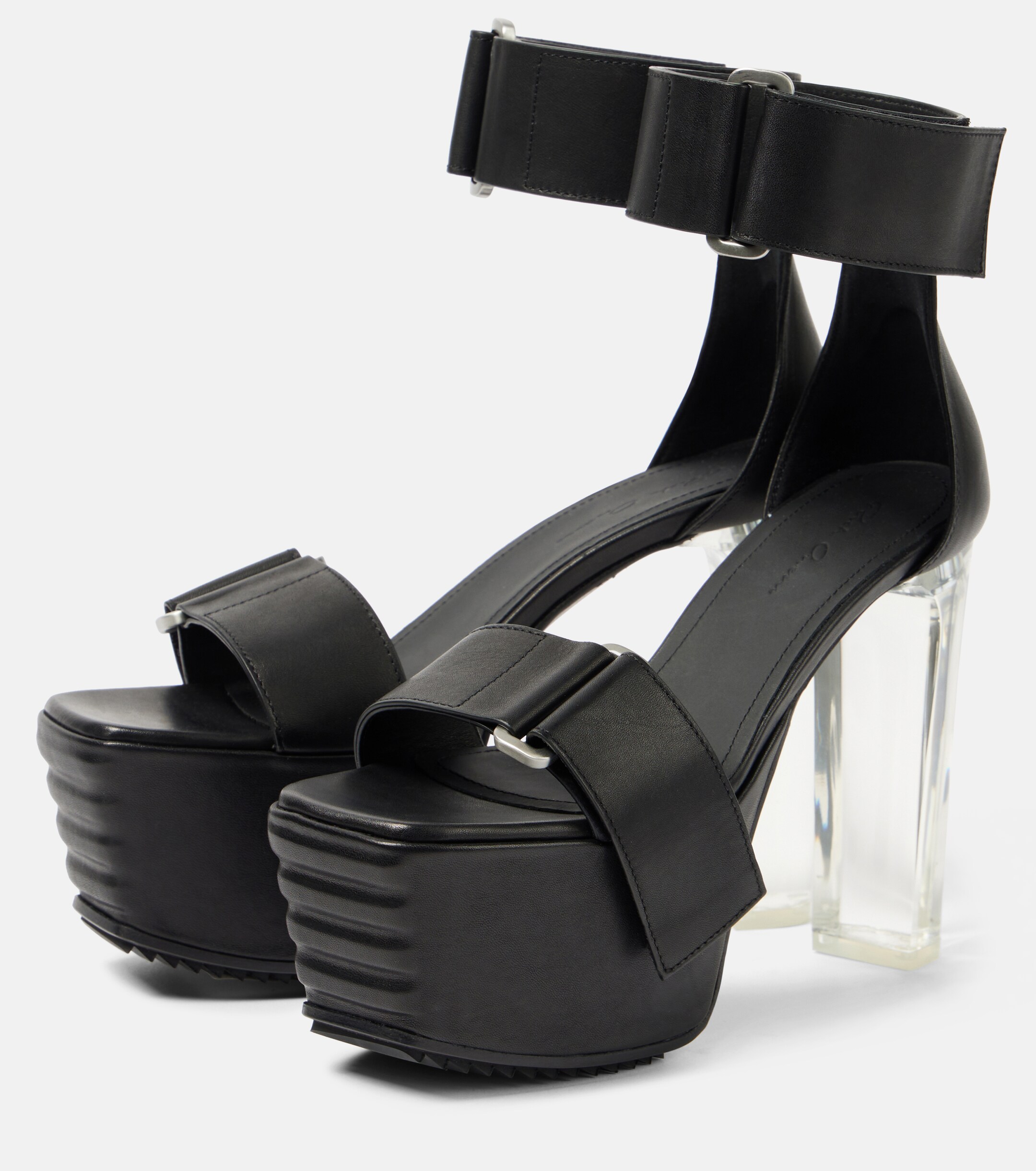 Rick Owens Leather platform sandals