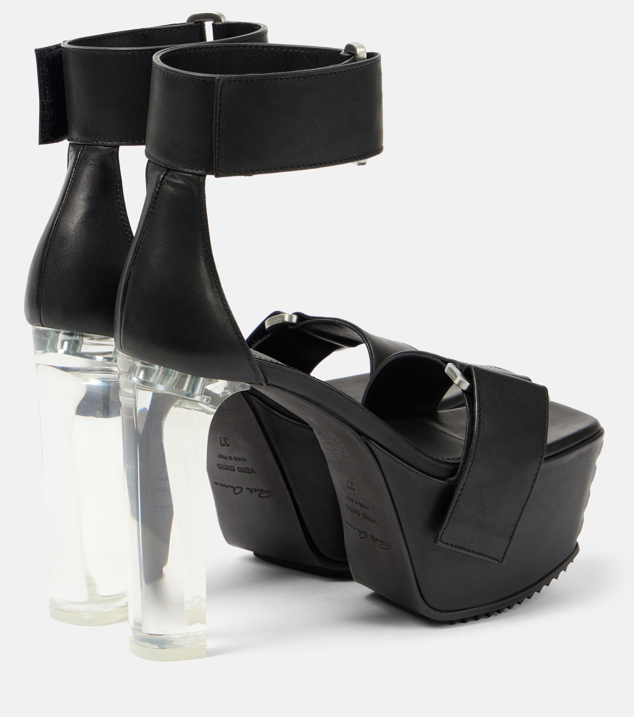 Rick Owens Leather platform sandals