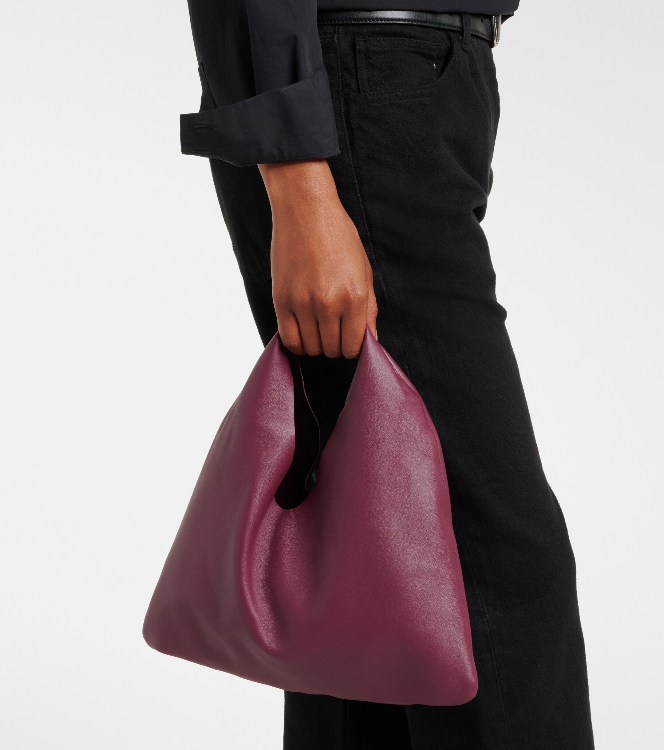 The Row Bindle Small leather top-handle bag