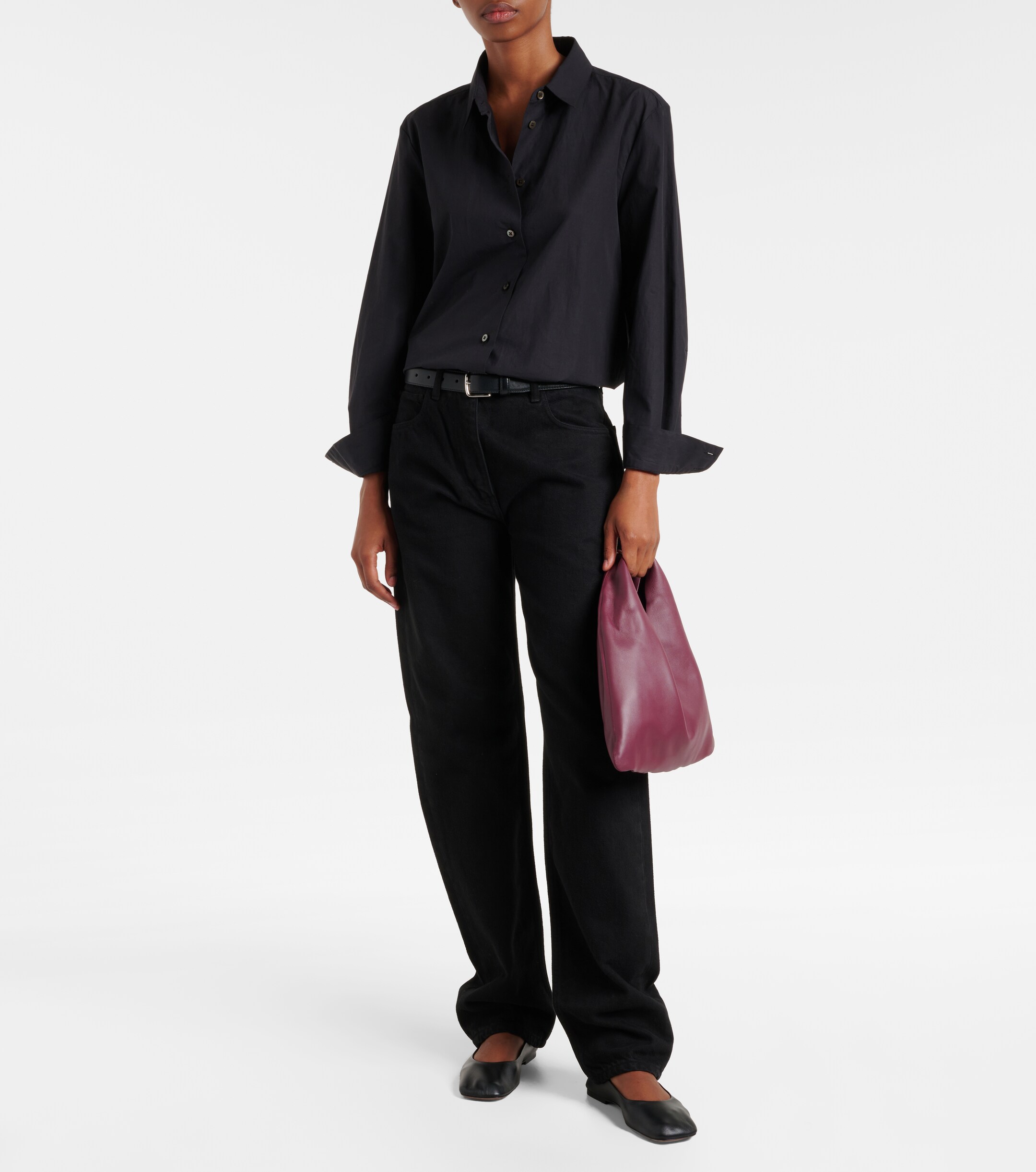 The Row Bindle Small leather top-handle bag