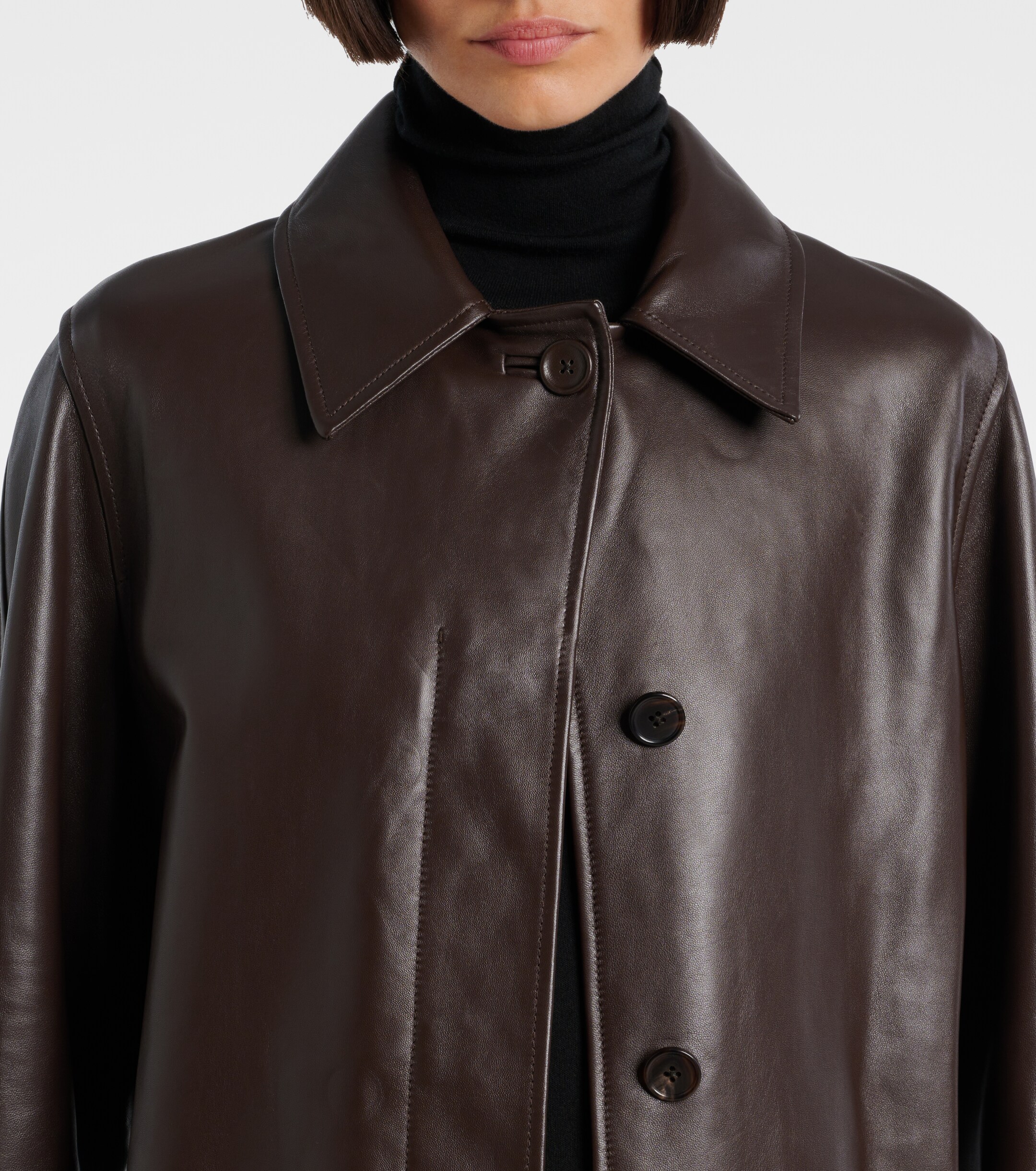 The Row Gracia leather jacket thumbnail