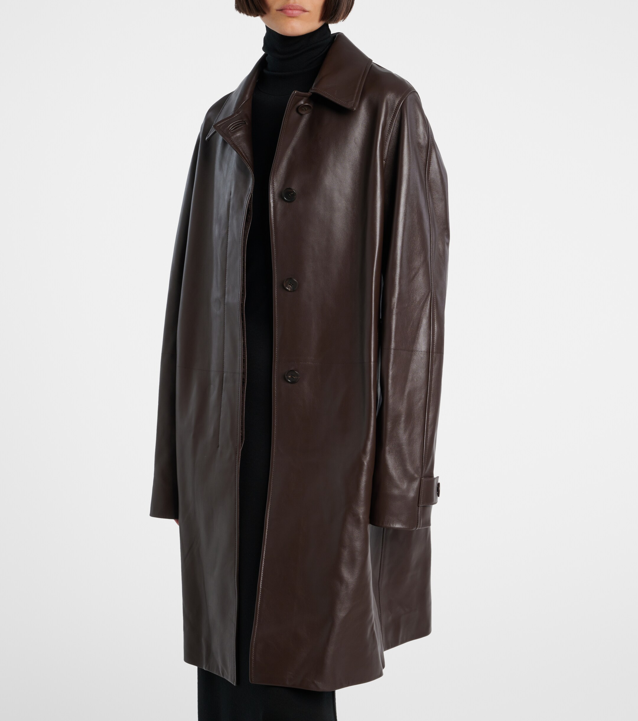 The Row Gracia leather jacket thumbnail