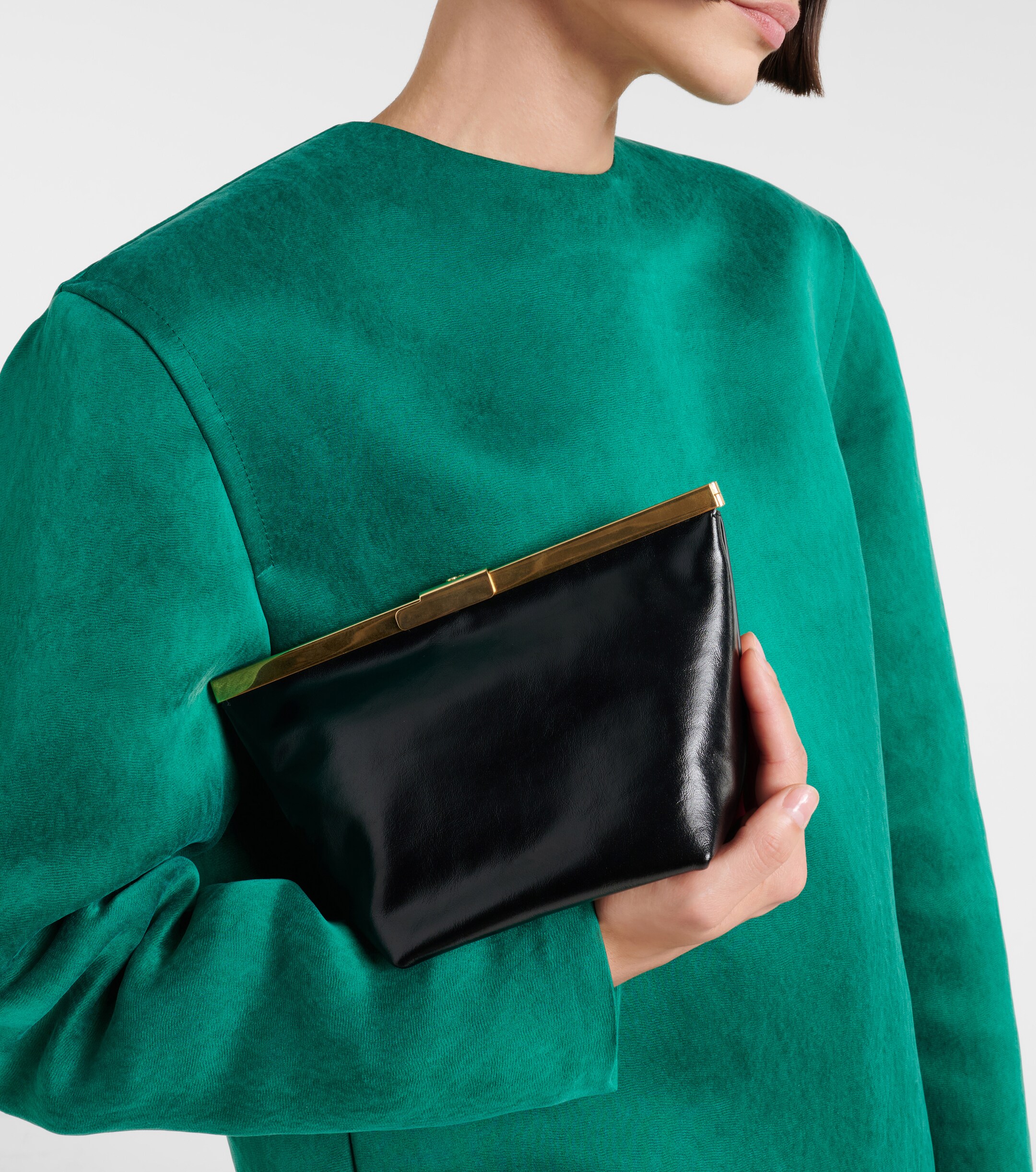 JIMMY CHOO Ganache Small leather clutch