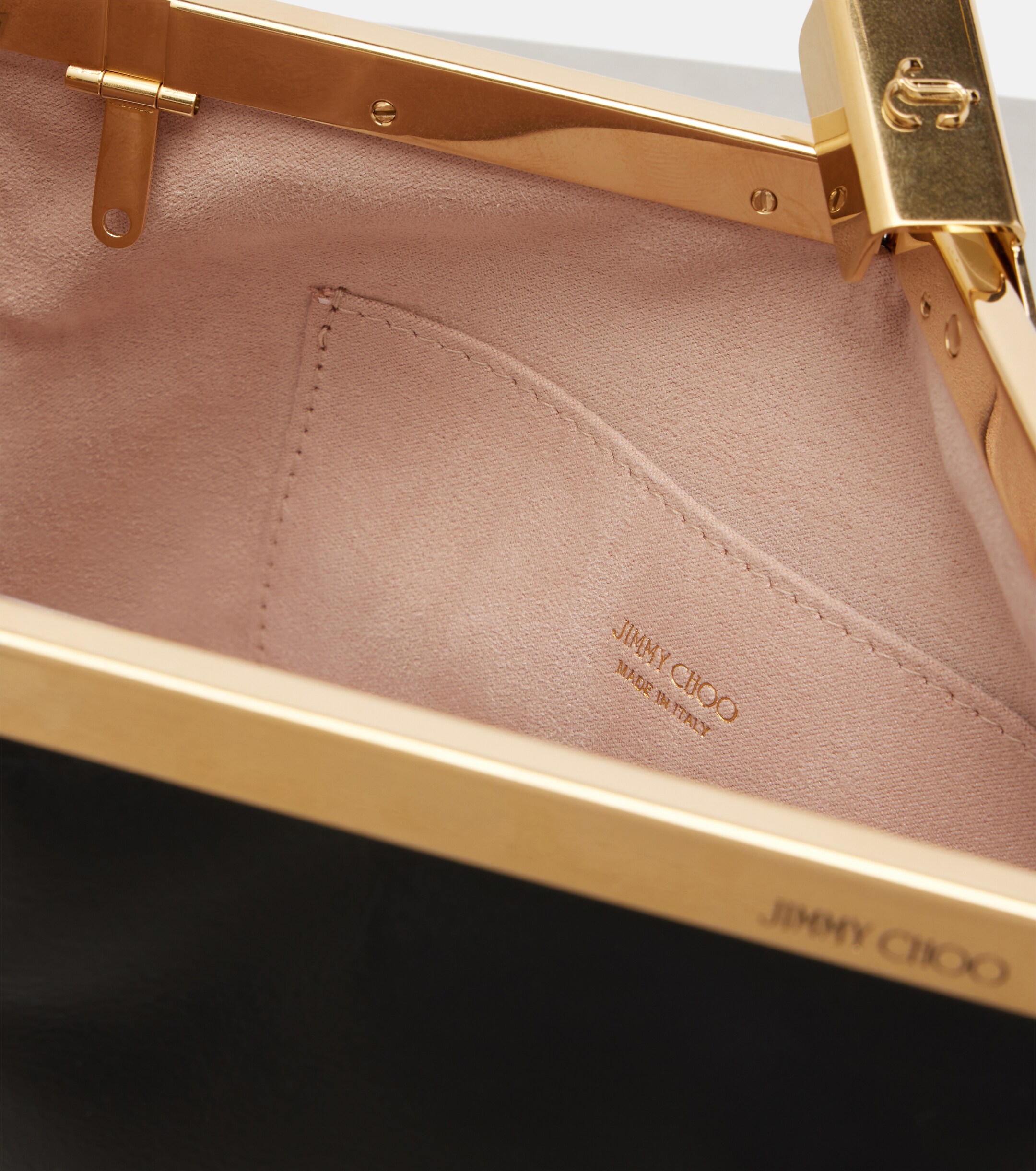 JIMMY CHOO Ganache Small leather clutch