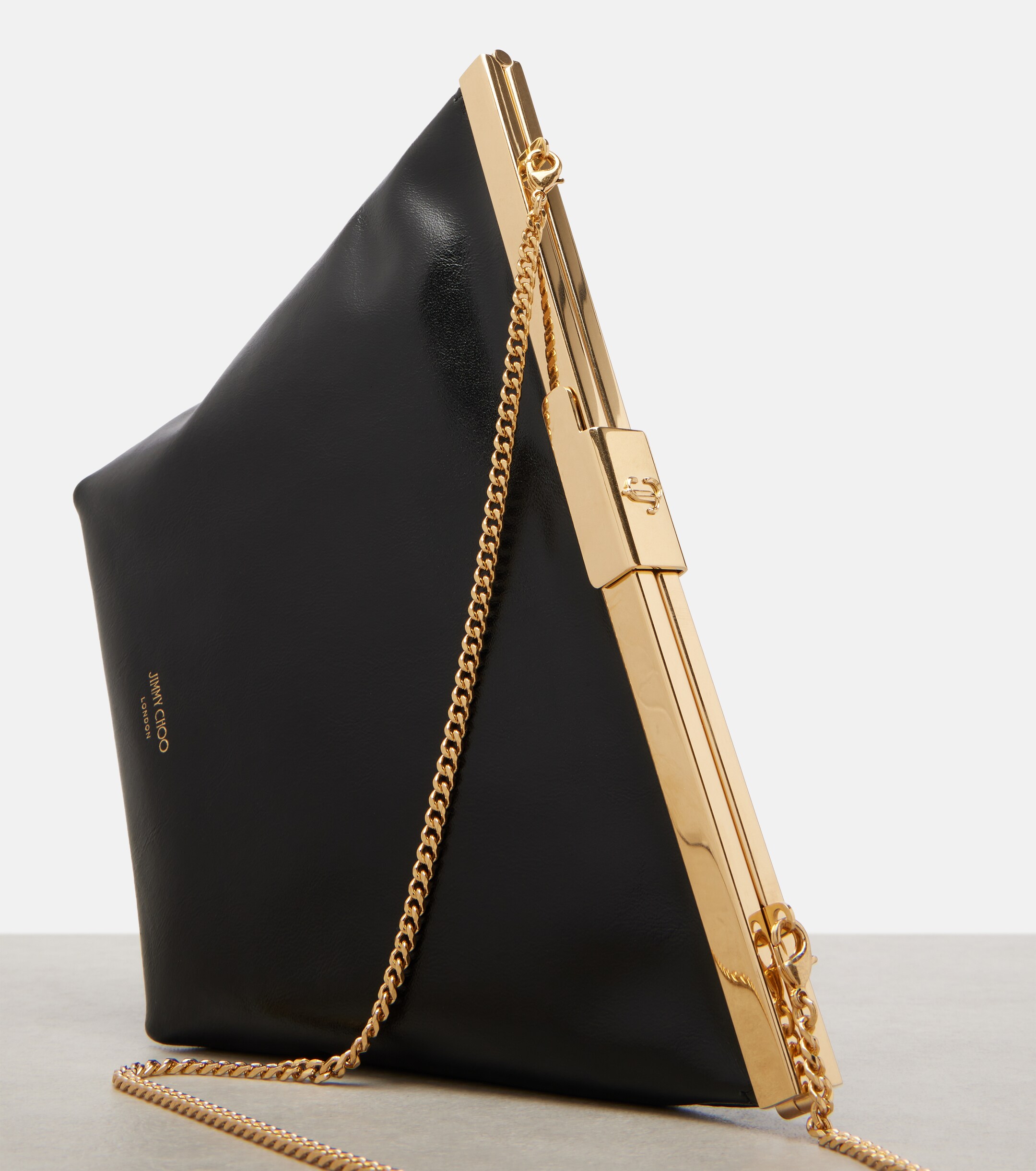 JIMMY CHOO Ganache Small leather clutch