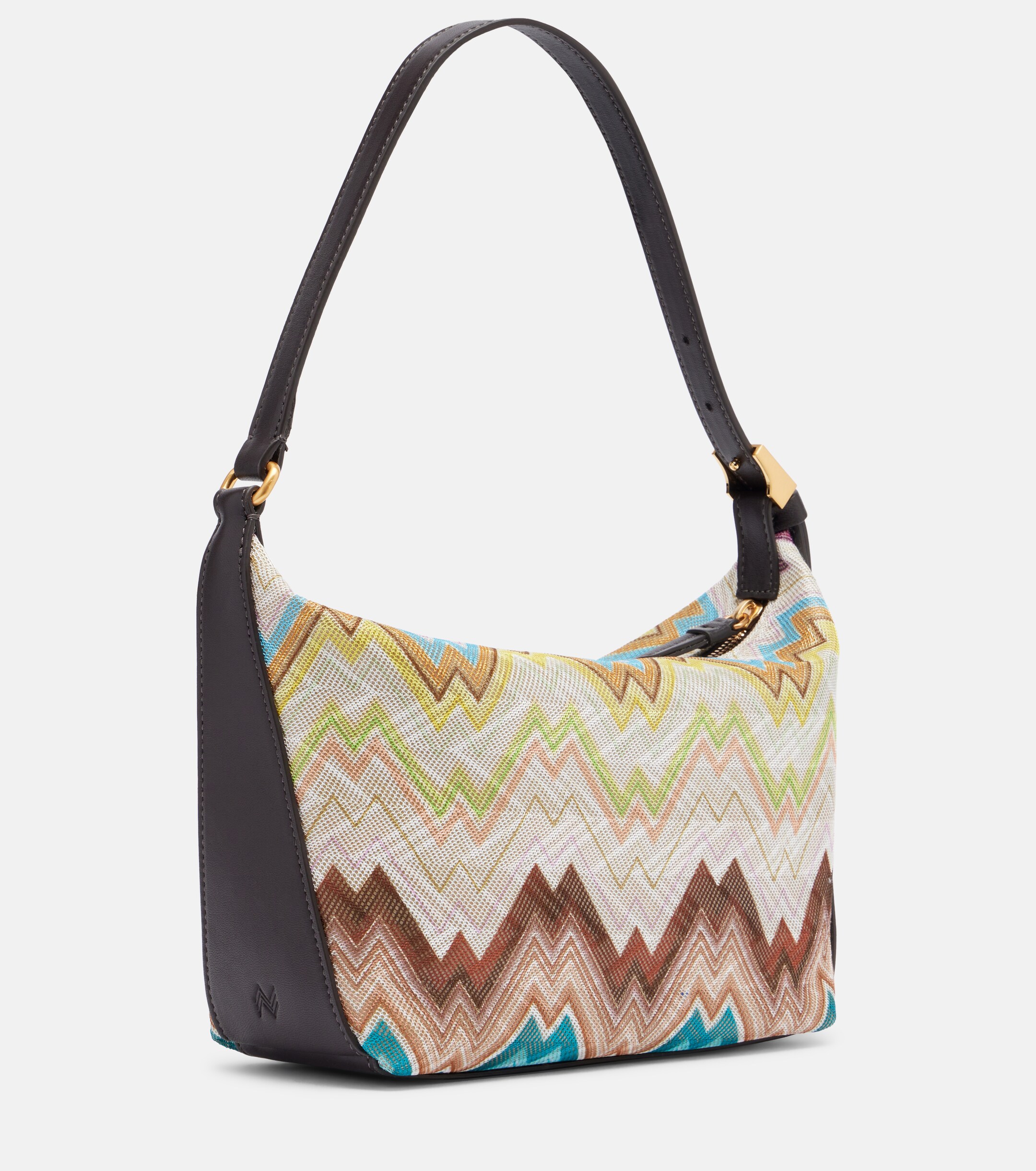 Missoni Soft Zigzag leather-trimmed shoulder bag