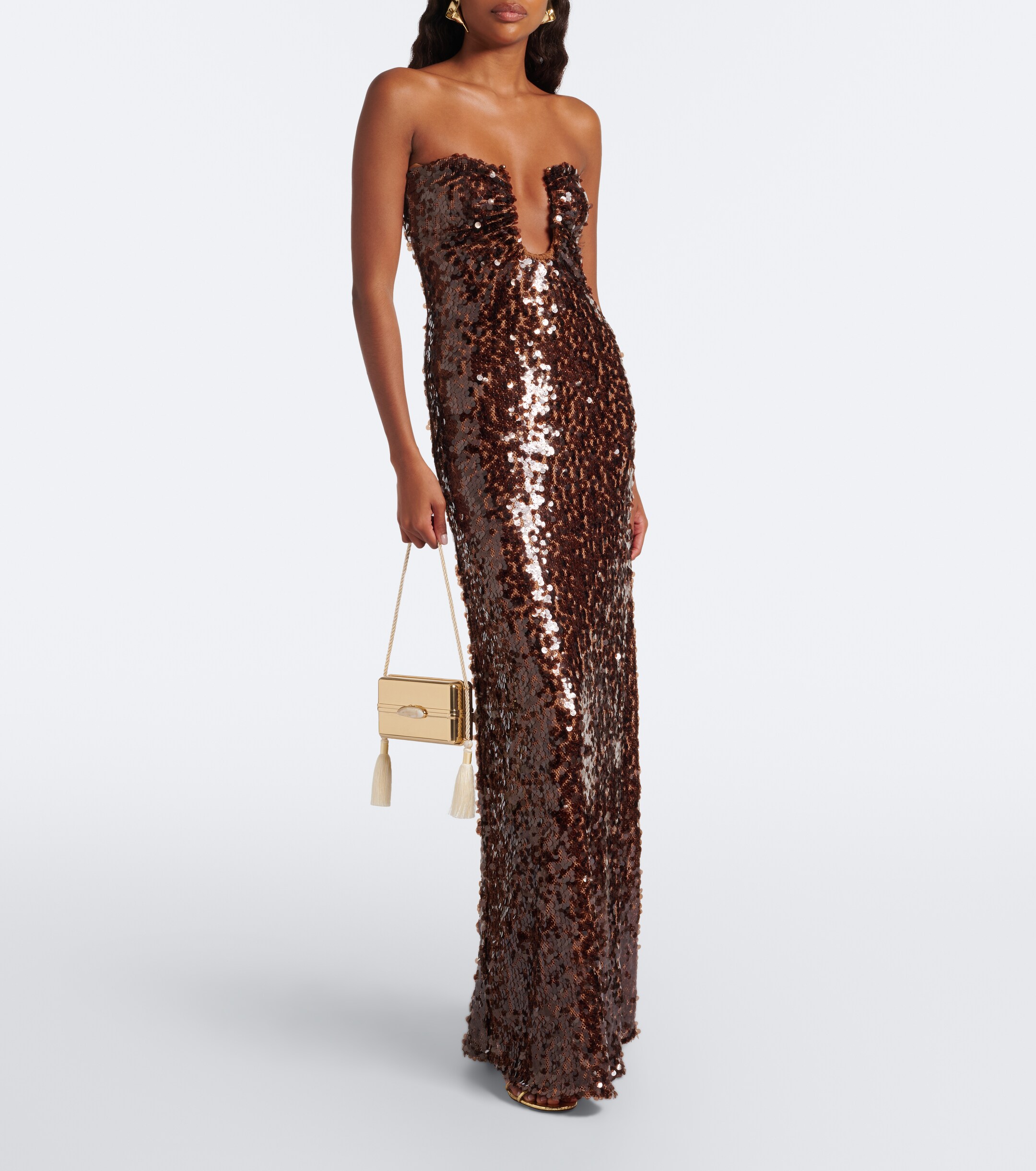 Christopher Esber Christopher Esber Opaline sequined bustier gown