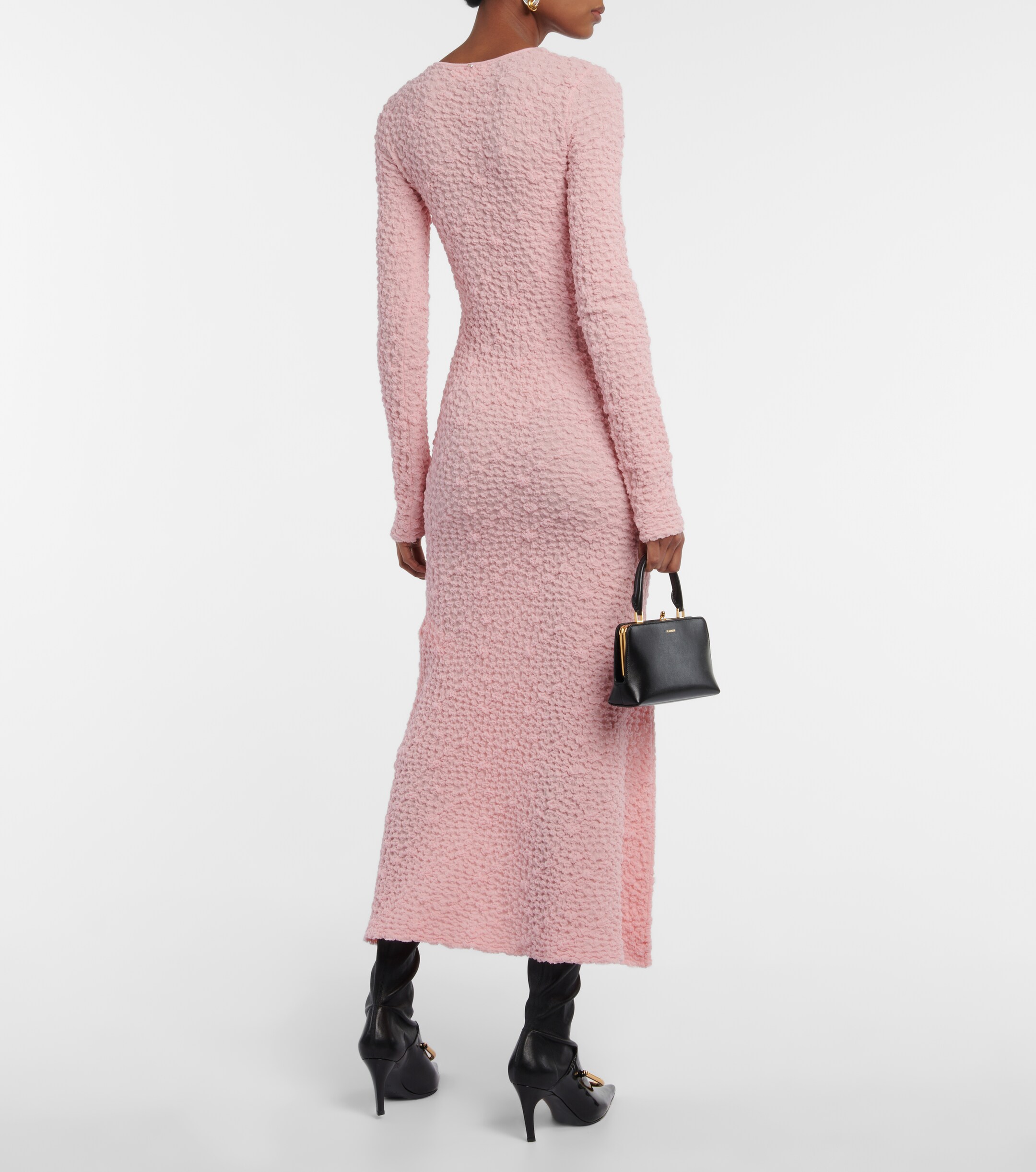 Sportmax Rea smocked cotton-blend maxi dress